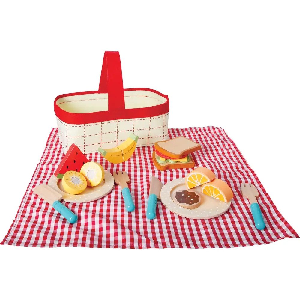 Vedes Kaufladen SpielMaus Küche Picknick Korb, 18 Teile