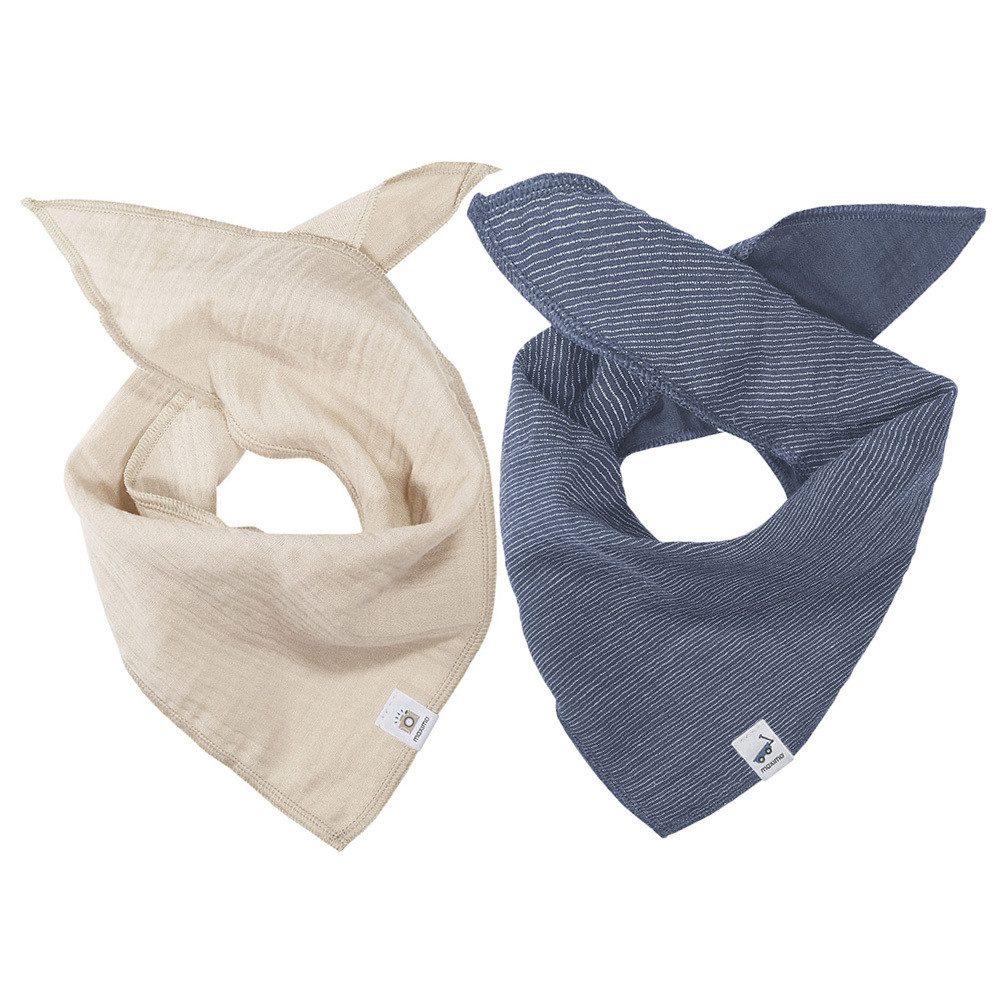 MAXIMO Halstuch GOTS-Dreiecktuch, Doppelpack Musselin, (1-St), Musselin
