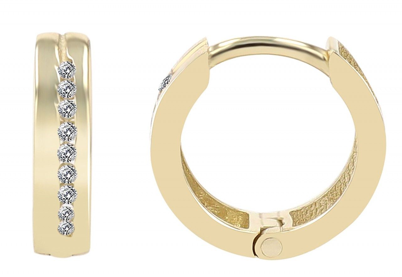 Adelia´s Paar Creolen Neuheit 2025 - Damen Creolen aus Gold 333 und Zirkoni günstig online kaufen