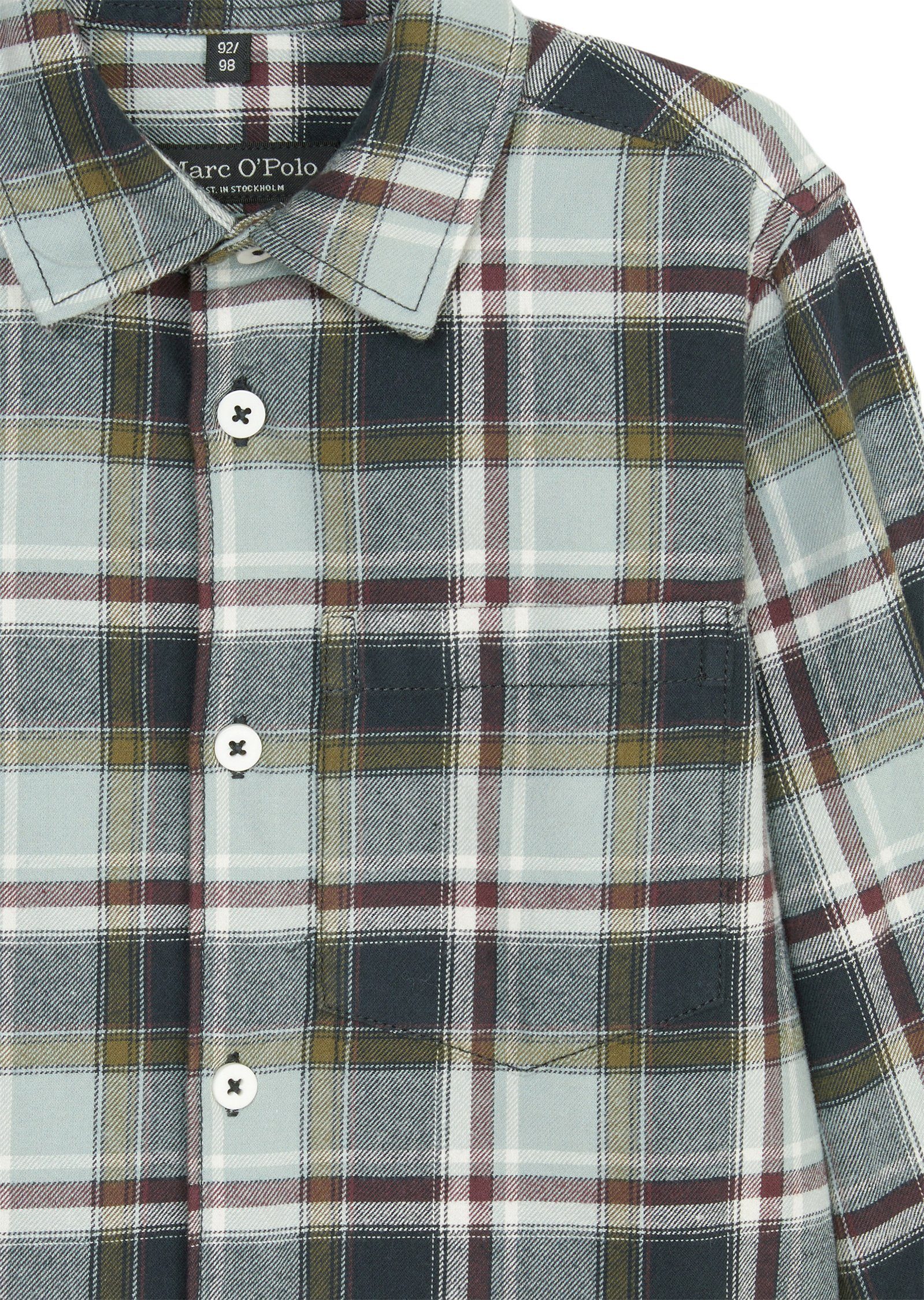Langarmhemd Marc KIDS-BOYS Organic Flanell-Hemd aus O\'Polo Cotton,