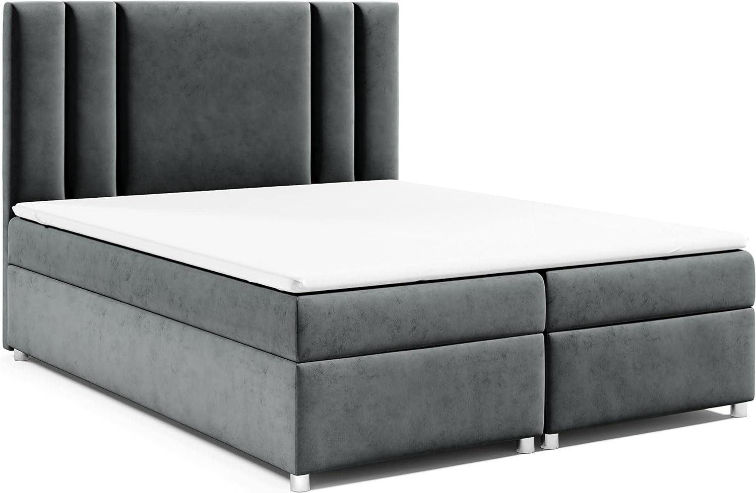 Best for Home Boxspringbett mit Bettkasten Trinity K-8 Bonellfederkern inkl.7 cm Topper (140x200 160x200 180x200 200x200 cm), mit Lieferung, Aufbau & Entsorgung, TOP- Preis-Leistungs-Verhältnis