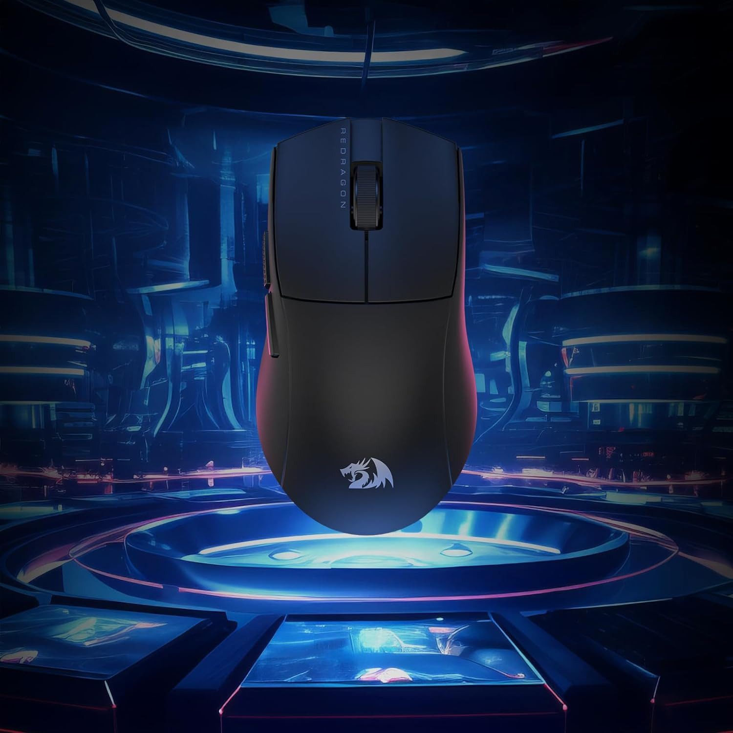 Redragon 2,4 GHz/Kabelgebunden, M916 Elite Gaming-Maus (2,4 GHz Wireless & USB-C Kabelgebunden, 49g Leichtgewicht, 8000 DPI, PAW3104 Sensor)