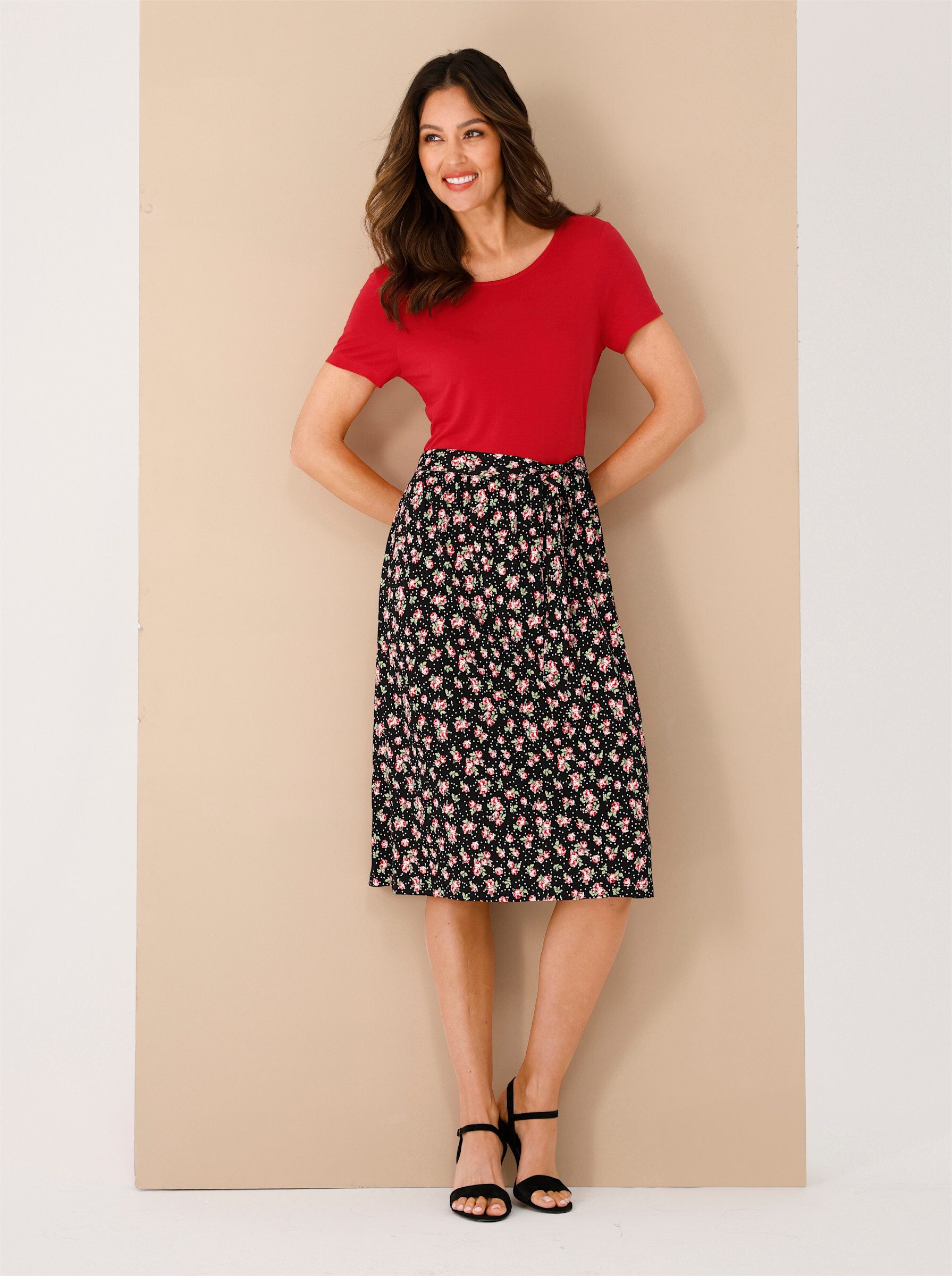 Sieh an! Etuikleid Jersey-Kleid Kurzarm