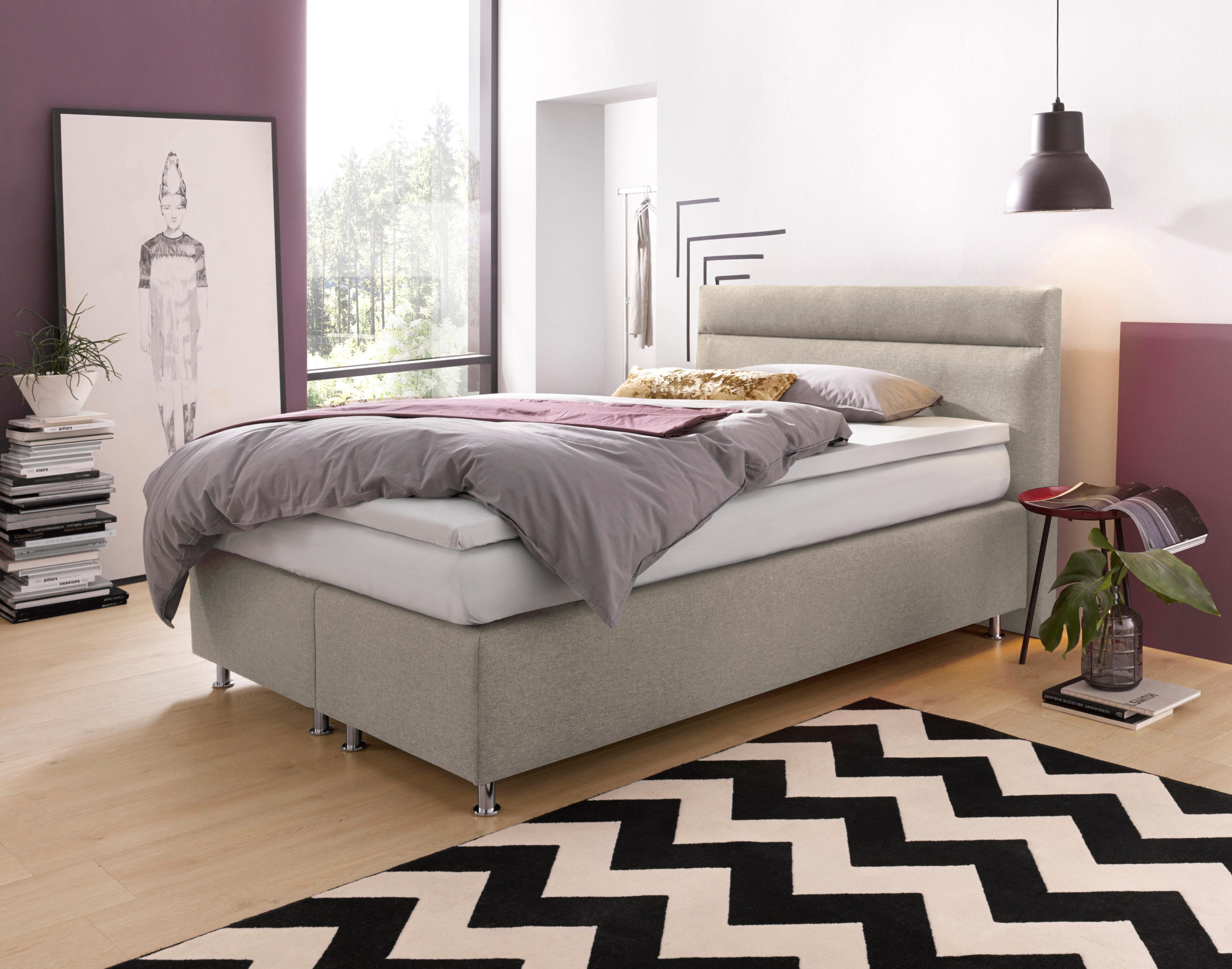 Westfalia Schlafkomfort Boxspringbett wahlweise mit LED-Beleuchtung günstig online kaufen