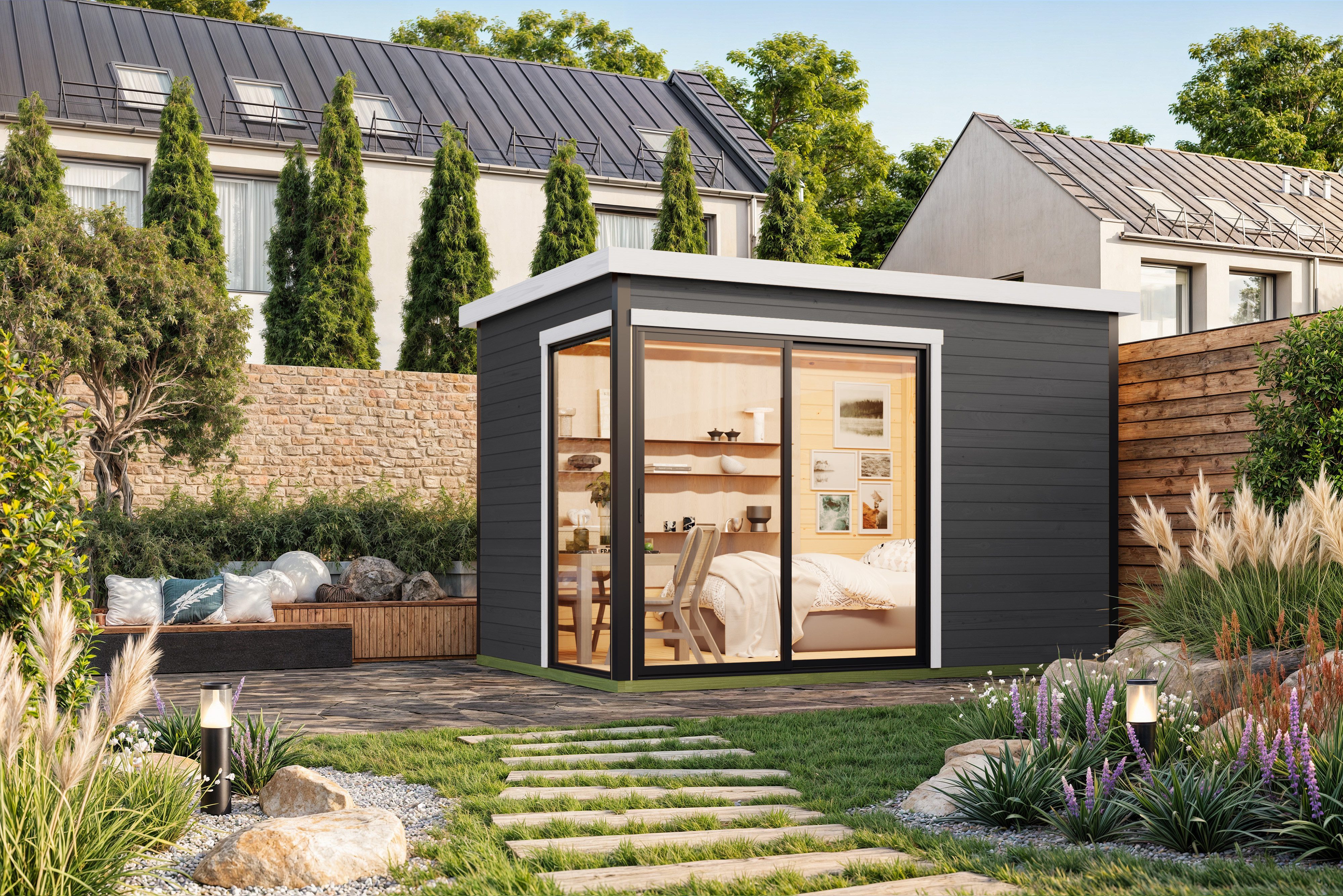 Nordic Holz Gartenhaus AUSTIN 2, BxT: 379,6x259,6 cm