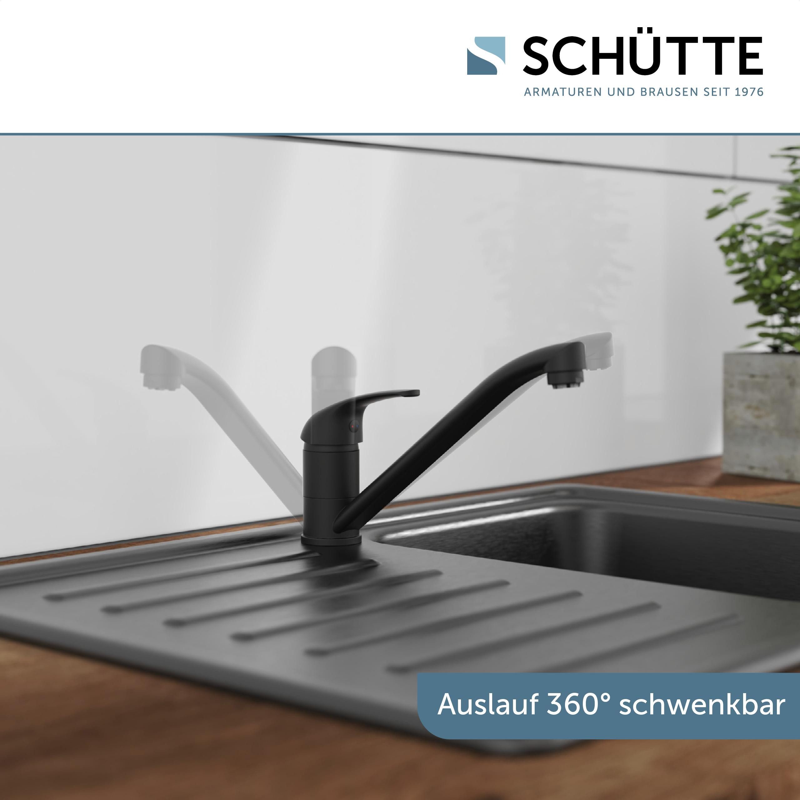 Schütte Spültischarmatur GENUA chrom Niederdruck-Armatur, Verbrühschutz, Eco-Click-Funktion