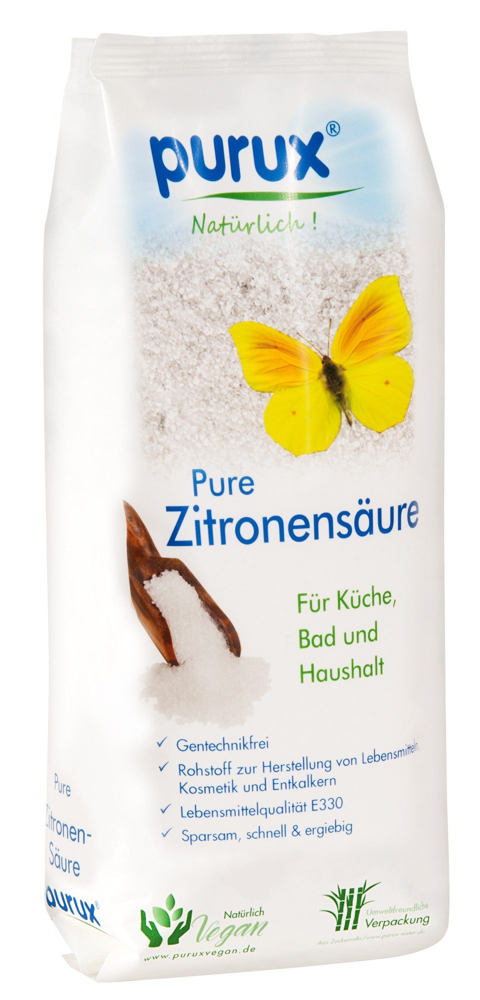 purux Back-Set Zitronensäure Pulver 850g Lebensmittelqualität gentechnikfrei
