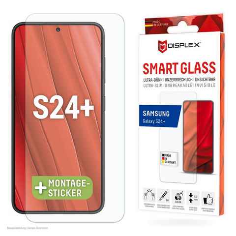 Displex Smart Glass für Samsung Galaxy S24+, Displayschutzglas, Displayschutzfolie Displayschutz kratzer-resistent 9H unzerbrechlich