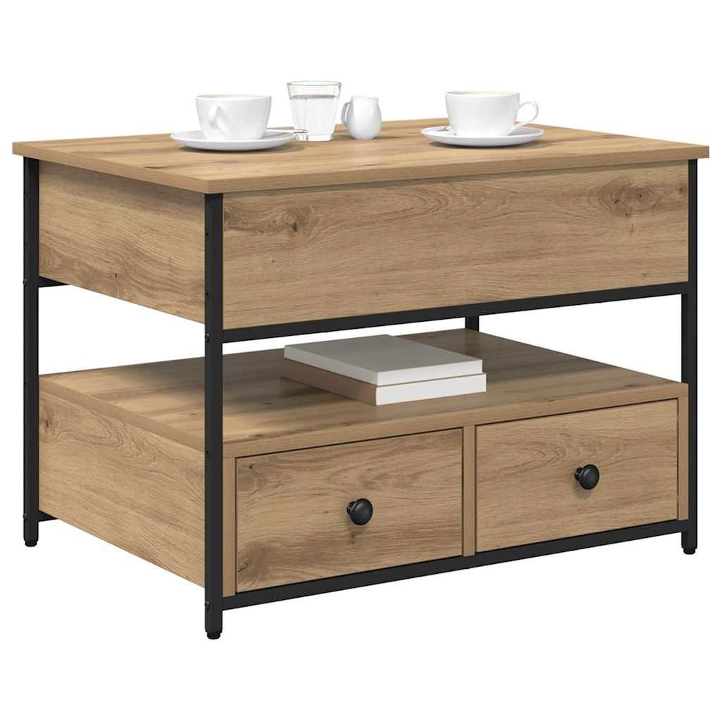 vidaXL Nachttisch Couchtisch Artisan-Eiche 70x50x50cm Engineeredwood (1-St) günstig online kaufen