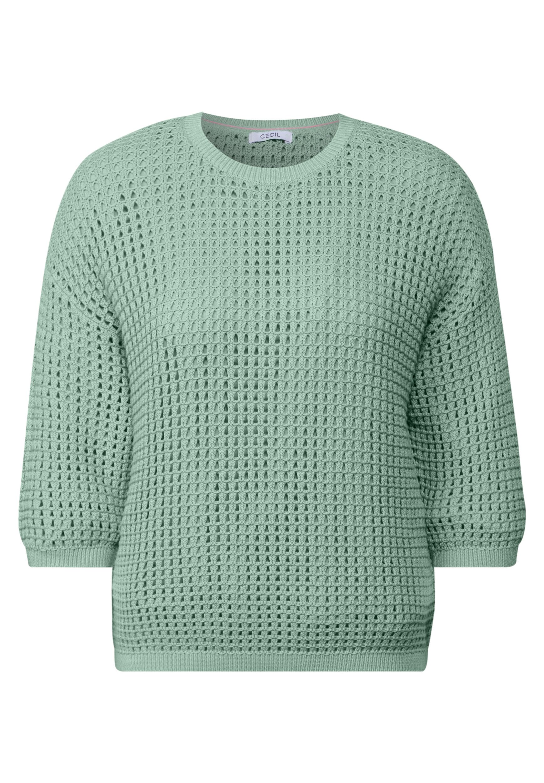 CECIL Sweatshirt Pullover im Häkel-Optik günstig online kaufen