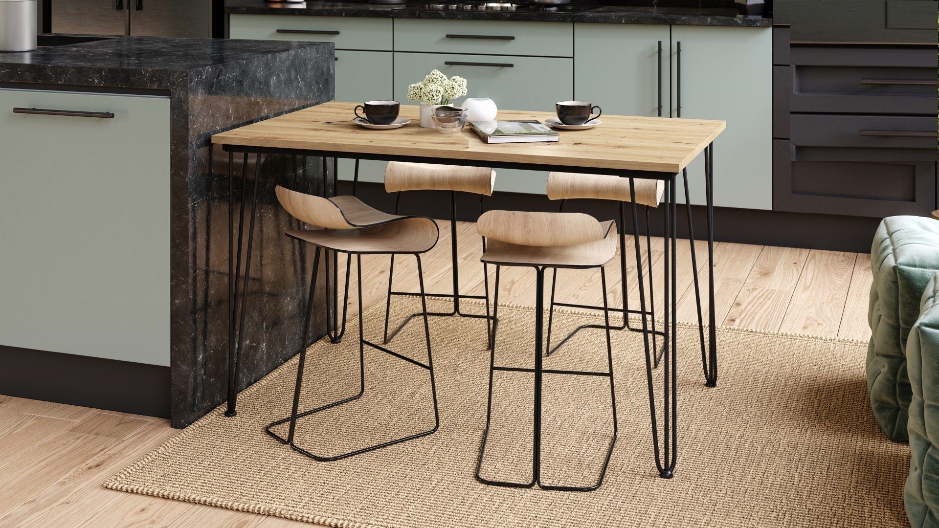 Mazzoni Esstisch Design Hairpin Esszimmer Tisch günstig online kaufen