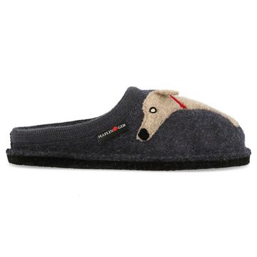 Haflinger Flair Dackel Pantoffeln aus gewalkter Wolle Hundemotiv Unisex Hausschuh