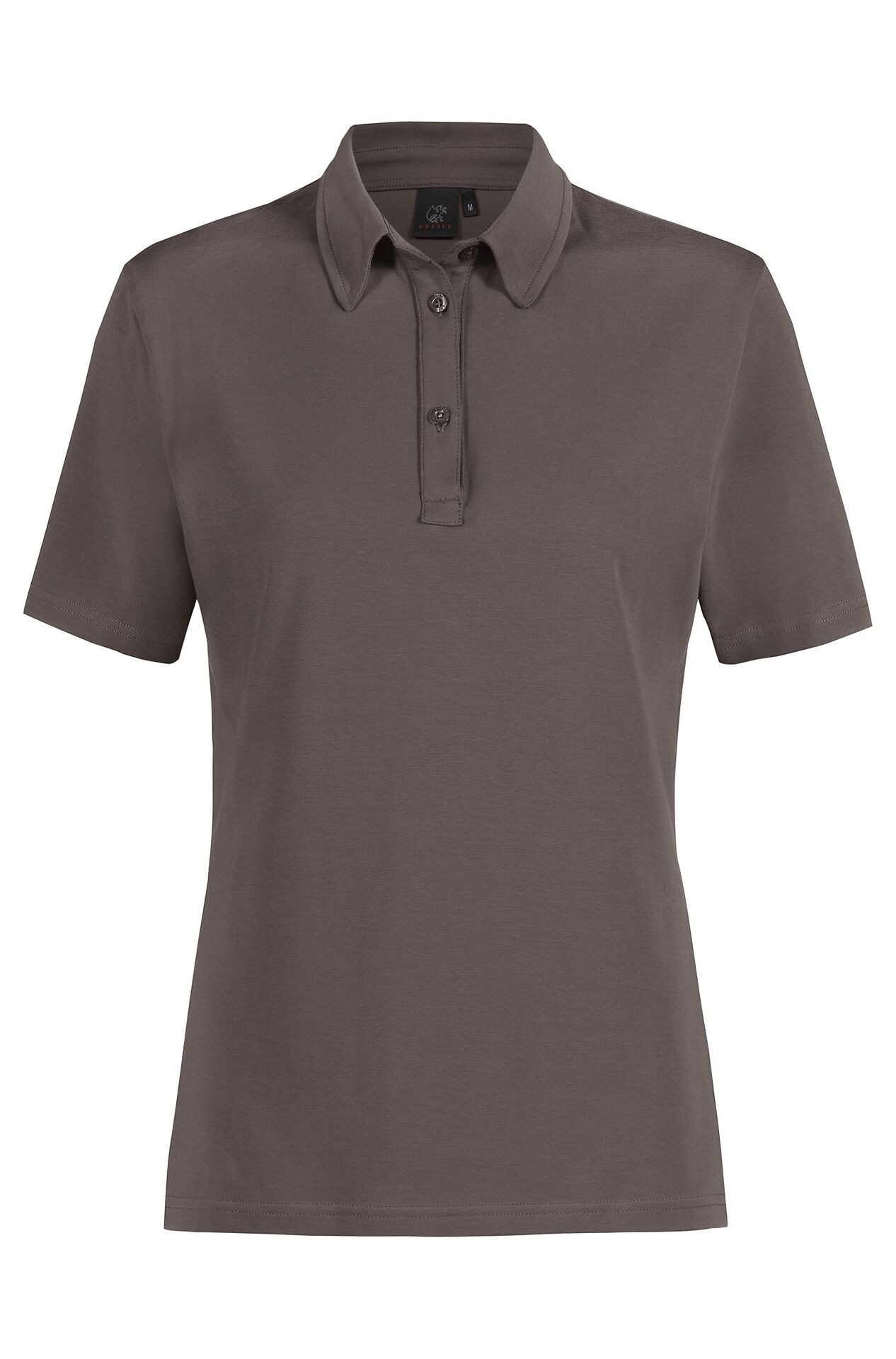 GREIFF Poloshirt Greiff SHIRTS Damen Poloshirt Kurzarm Kent Regular-Fit Taupe