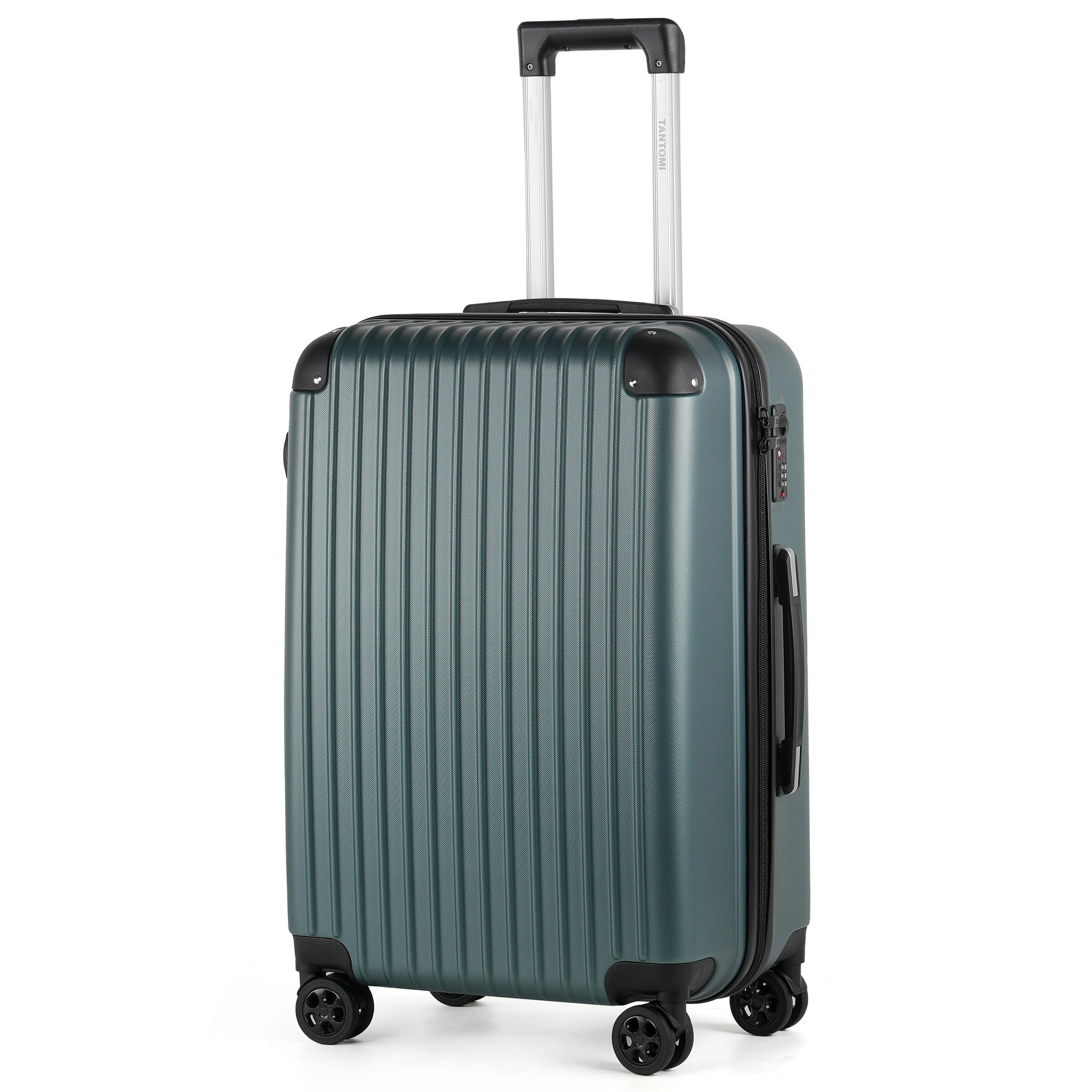 TAN.TOMI Hartschalen-Trolley Handgepäck Koffer ABS Hartschale Trolley Business-Koffer, Verstärkte Ecken, sicheres 3-stelliges Zahlenschloss 56/66/76 cm