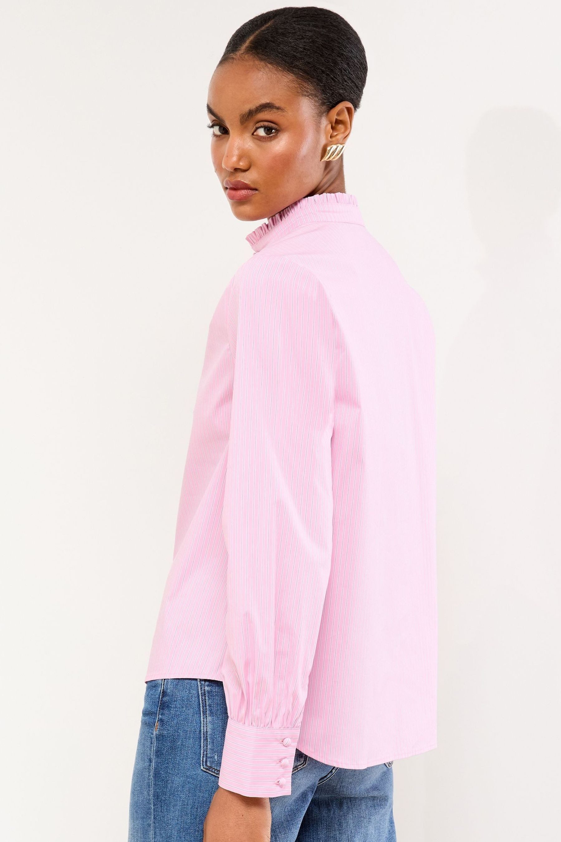 LIPSY Hemdbluse Lipsy Popelinehemd mit Grandadkragen, Regular (1-tlg) günstig online kaufen