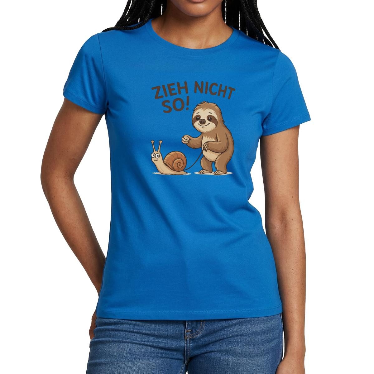 T-Shirt Zieh Nicht So, Faultier Und Schnecke Humor Frauen T-Shirt