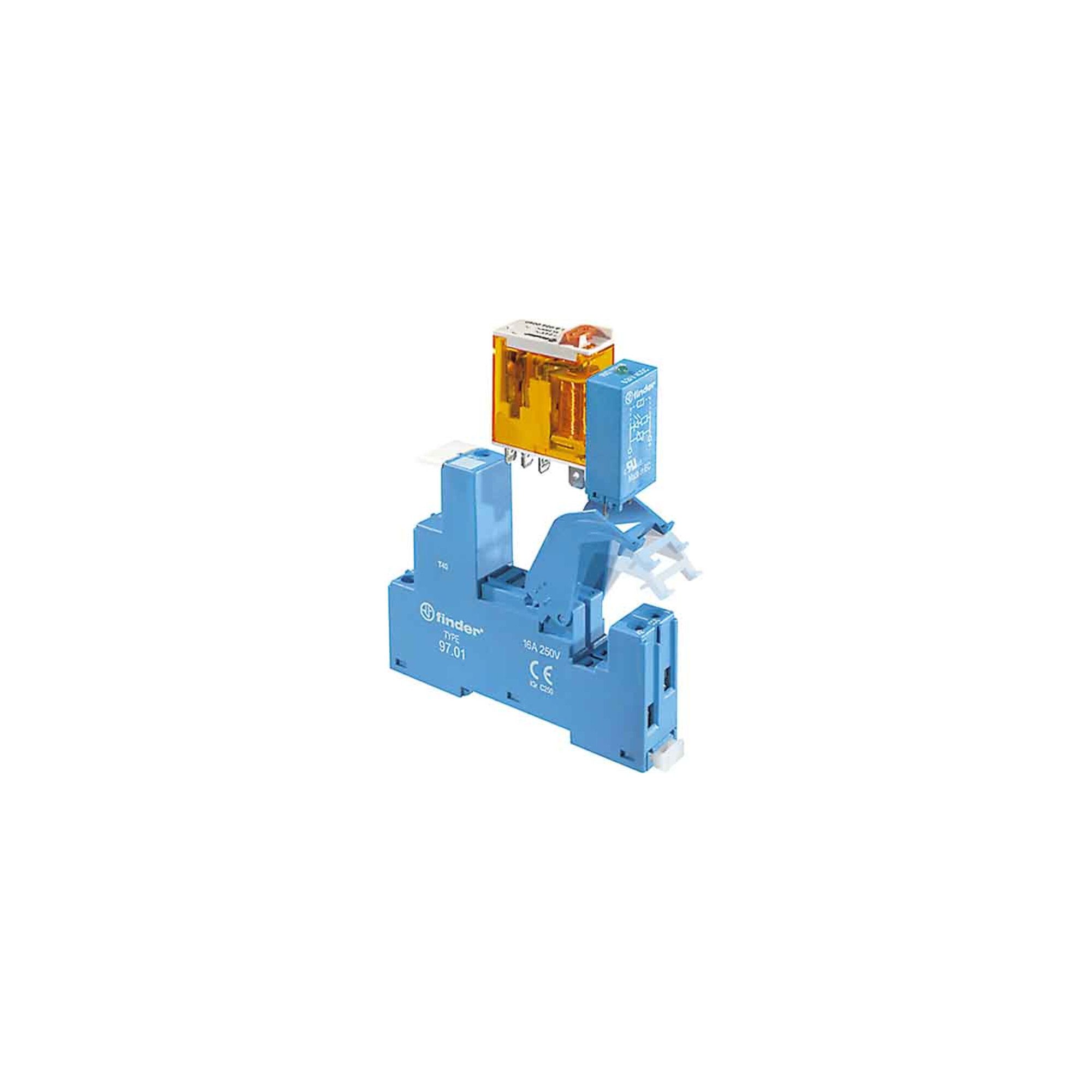 finder Finder Schraubfassung blau 97.01 Installationskabel
