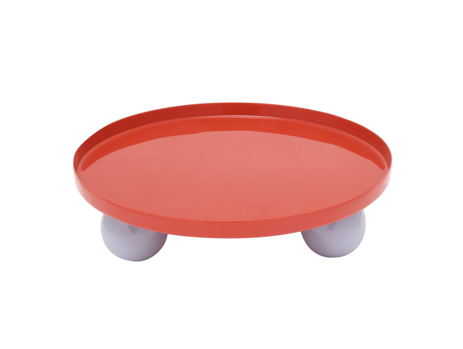Present Time Tablett Double Funky Rond Large, Metall