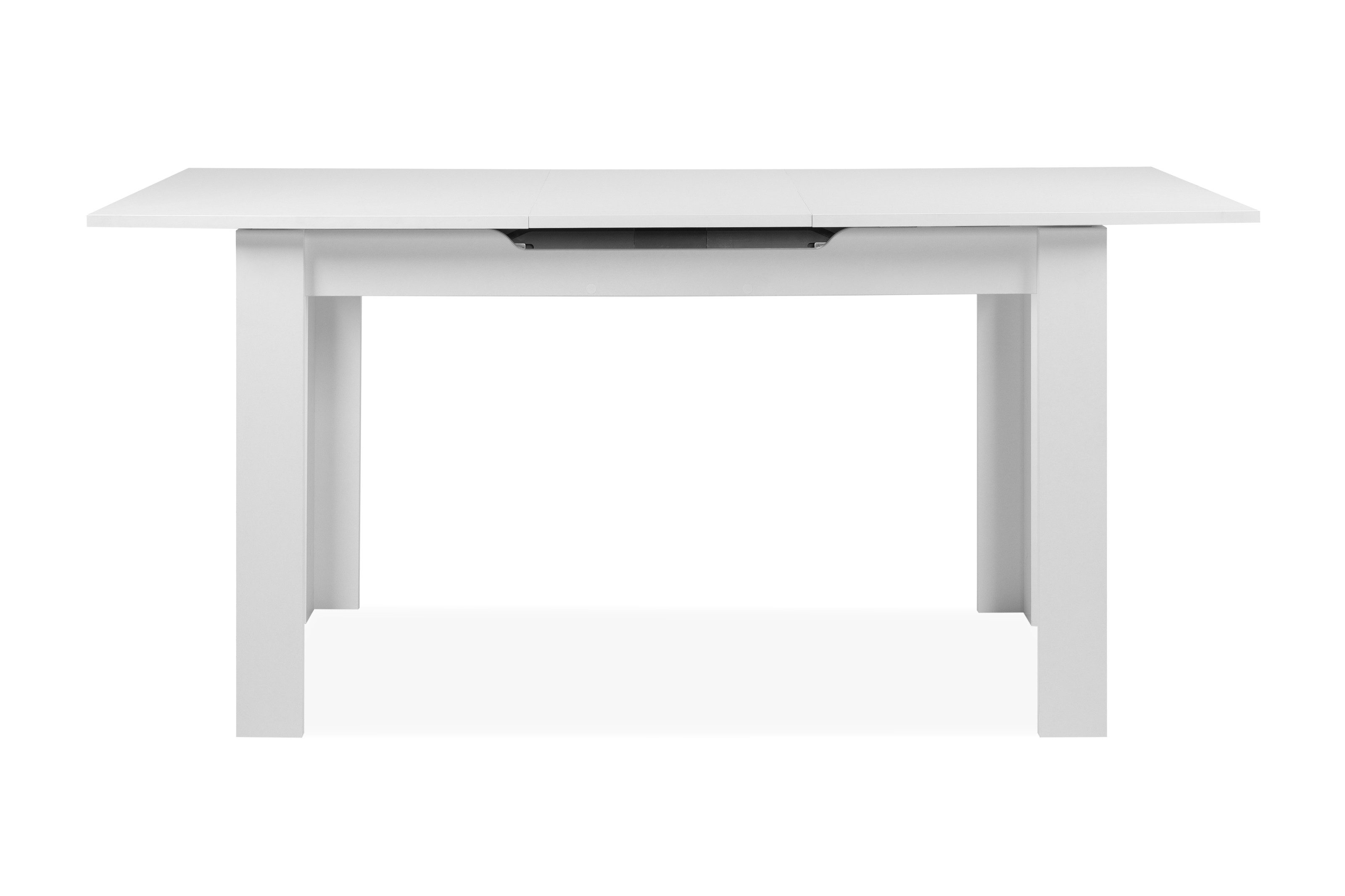 Finori Kulissentisch ausziehbar bis 165cm, in Weiß - 125/165x75x80cm (BxHxT)