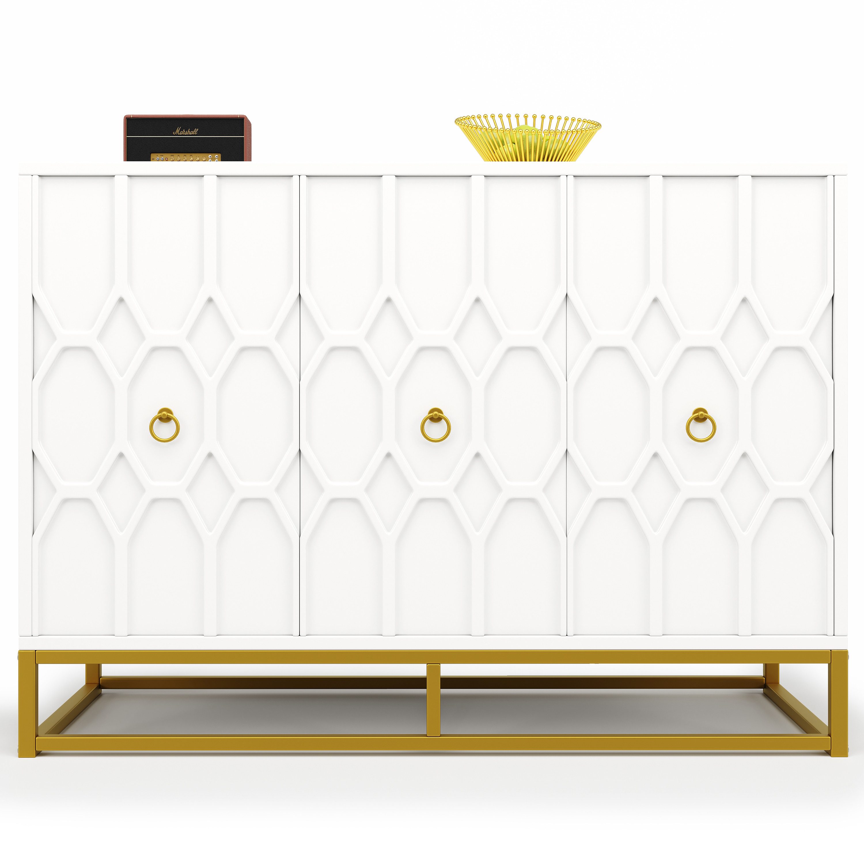 MODFU Sideboard mit stabilen Eisenrahmenbeinen (Küchenmöbel, günstig online kaufen
