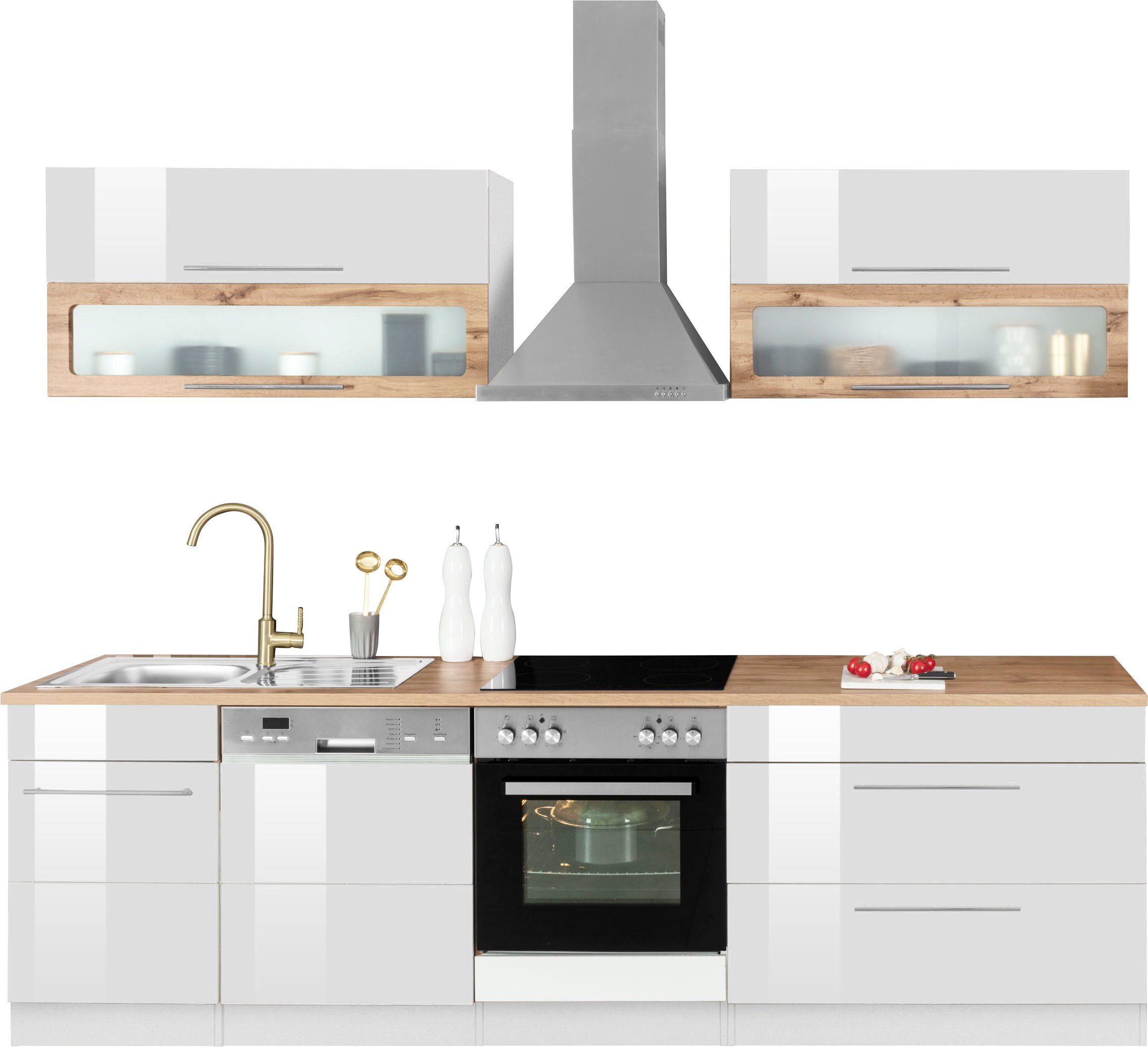 KOCHSTATION Küchenzeile KS-Wien, Breite 270 cm, wahlweise mit E-Geräten günstig online kaufen