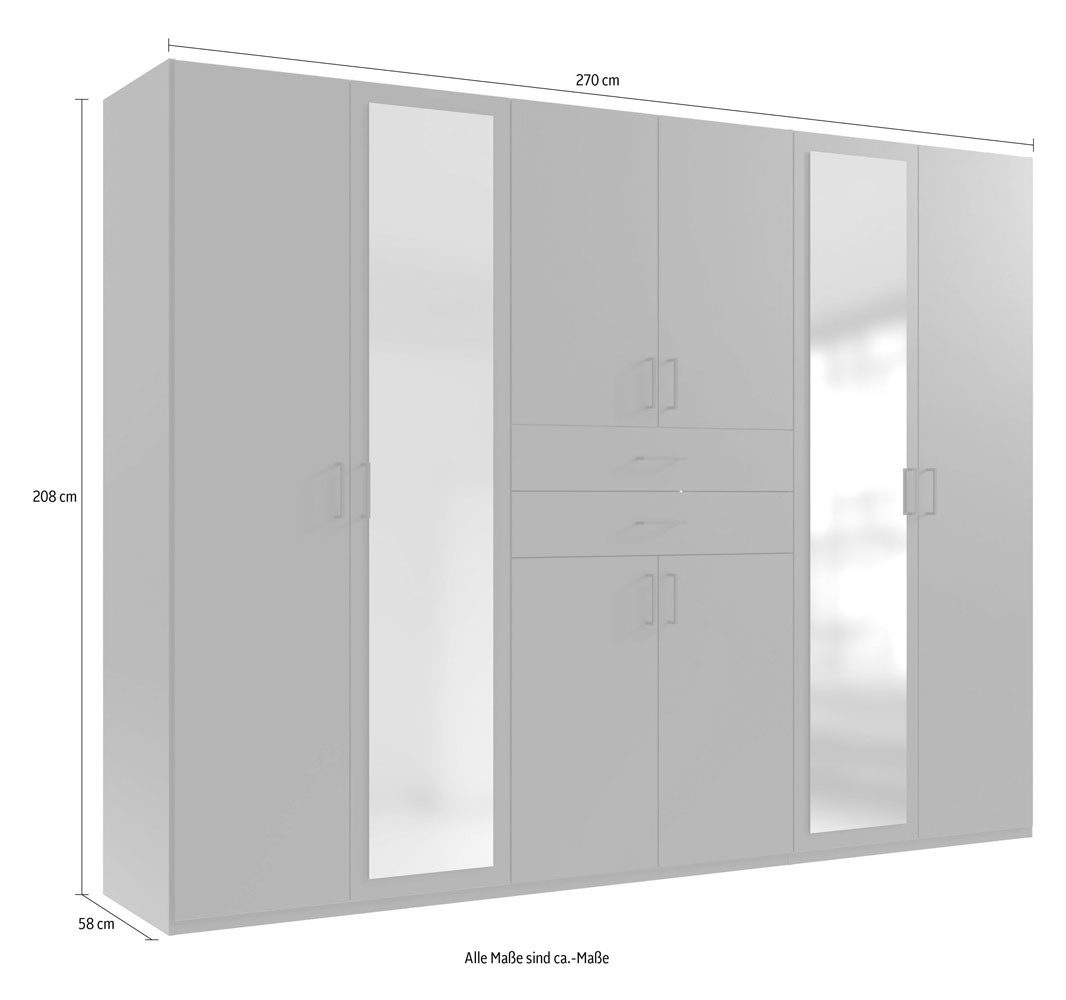 Wimex Drehtürenschrank Dillingen (Türen, Spiegeltüren, Schubladen, Böden, K günstig online kaufen