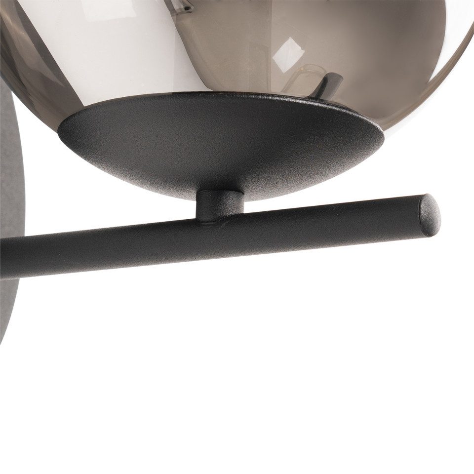 Qazqa Wandleuchte Flore, ohne Leuchtmittel, E14, Schwarz, Design, Stahl, 1- günstig online kaufen