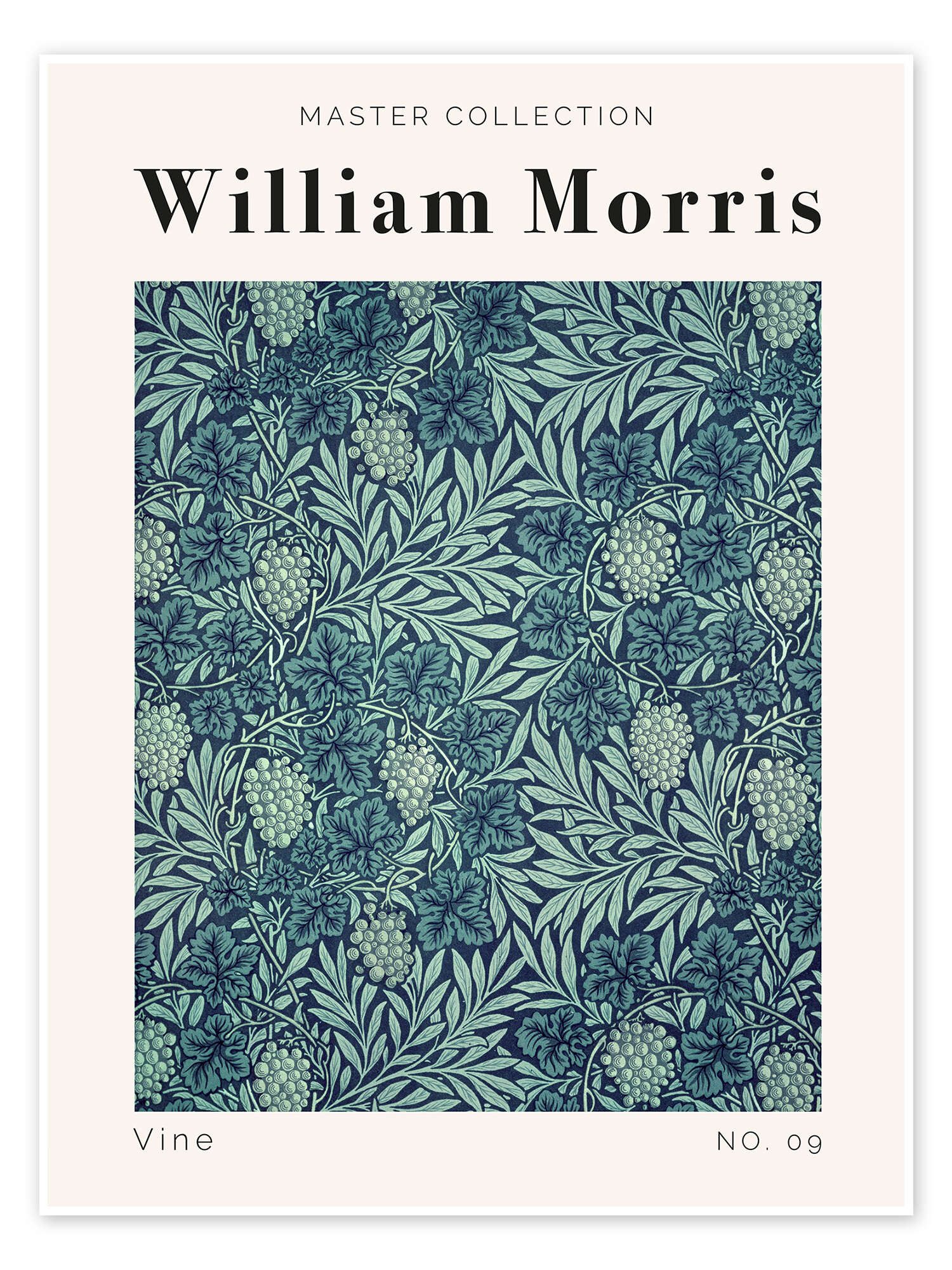 Posterlounge Wandbild Vine No. 09, William Morris, erhältlich als Poster, Leinwandbild, Wandsticker oder Acrylglasbild