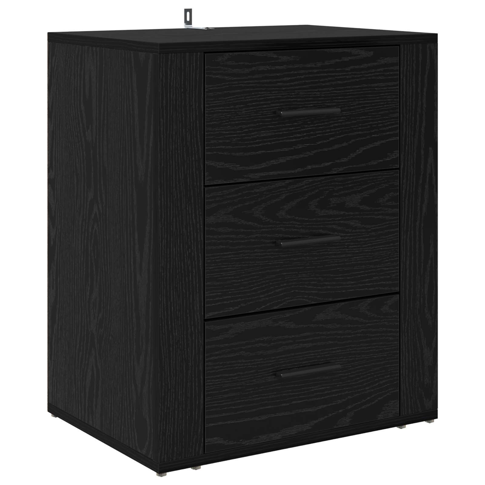 vidaXL Nachttisch Nachttisch Schwarz Eichen-Optik 35 x 50 x 60 cm Holzwerkstoff (1-St)