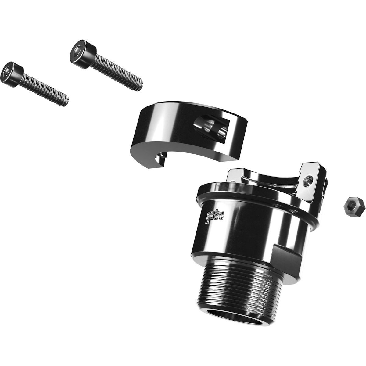 GEBO Gewindefitting miniKompaktadapter mit Außengewinde, MS vernickelt für Stahlrohr, AG 1/2 Zoll x Ø 21,3 mm