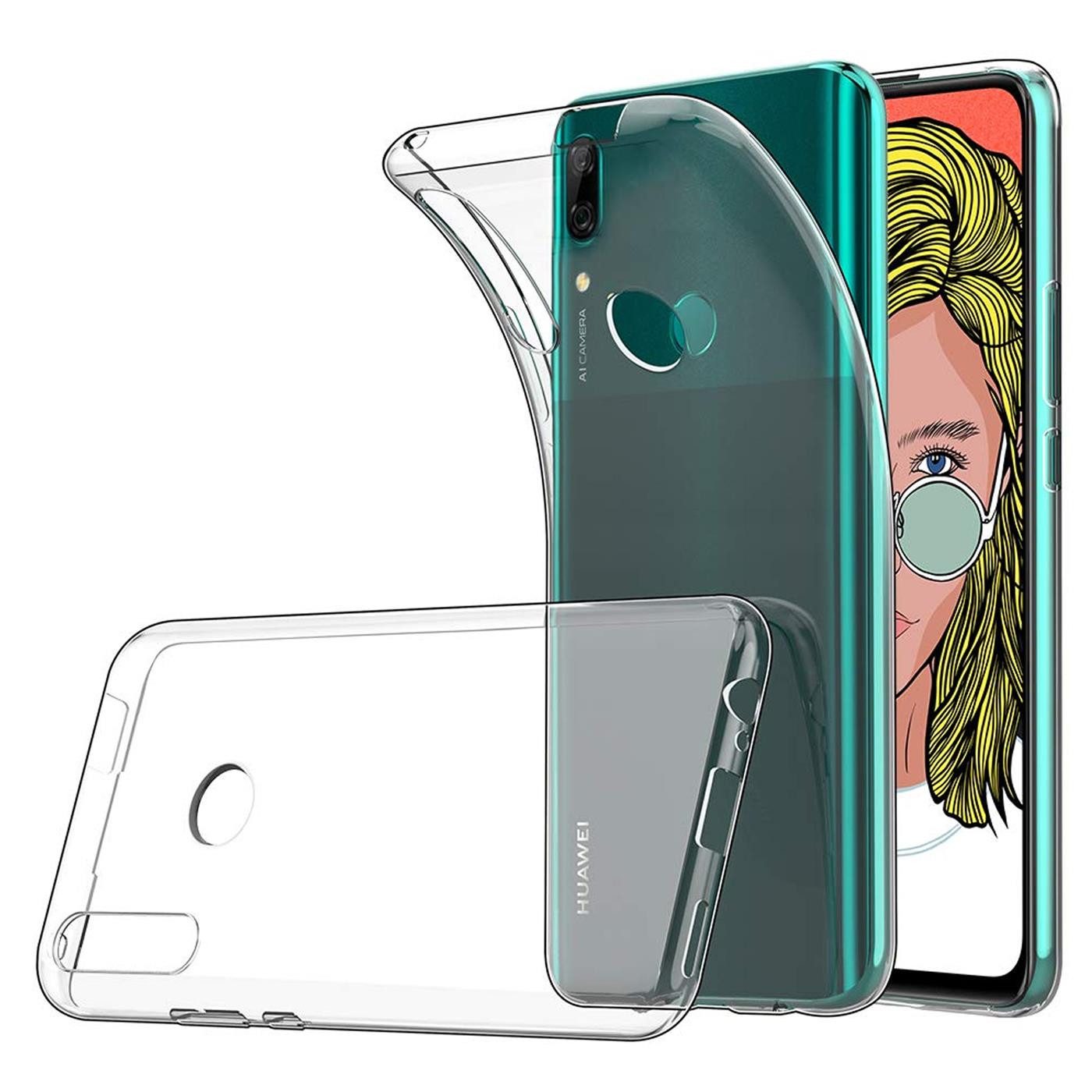 CoolGadget Handyhülle Transparent Ultra Slim Case für Huawei P Smart Z 6,6 Zoll, Silikon Hülle Dünne Schutzhülle für Huawei P Smart Z Hülle