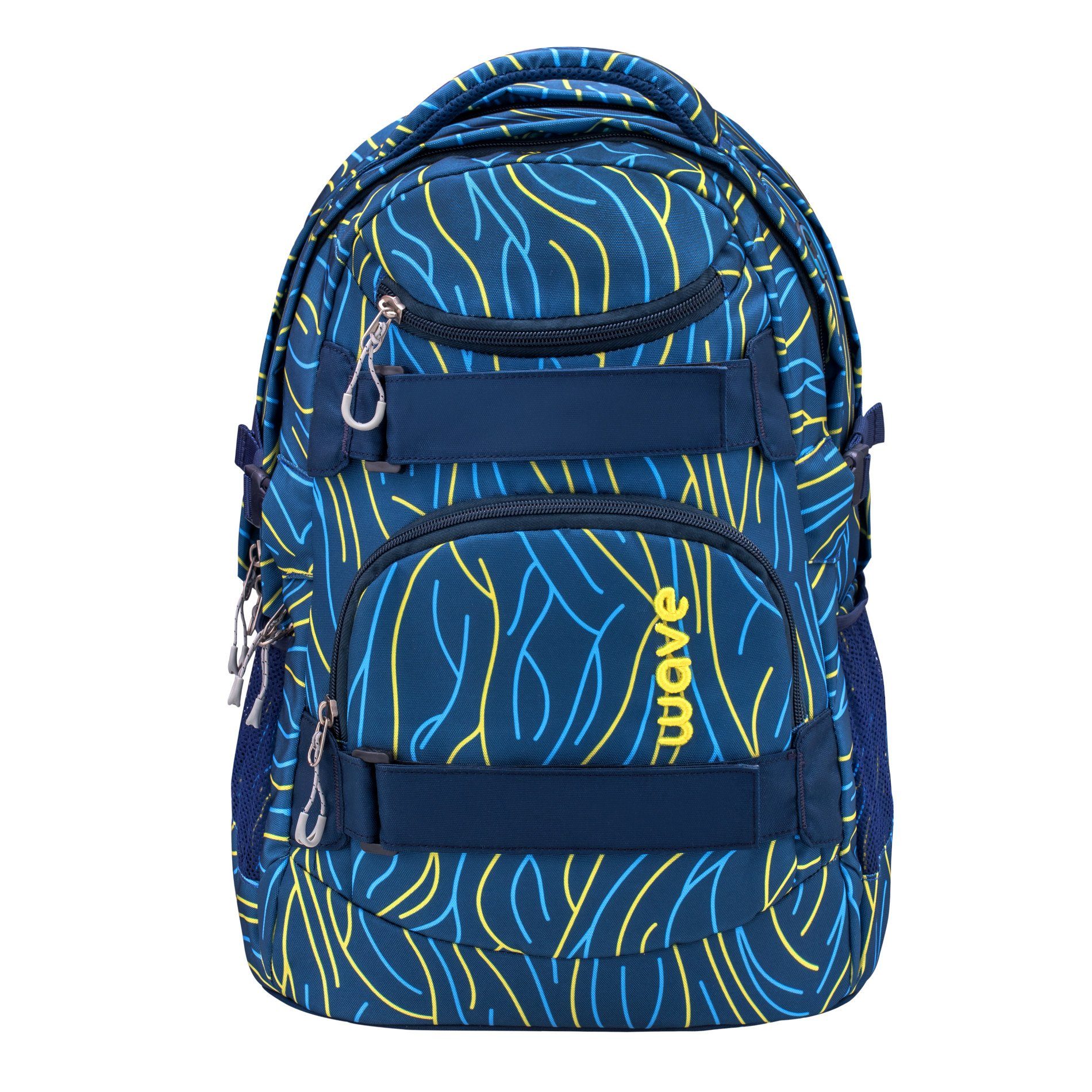 Wave Schulranzen Wave Infinity Yellow GRATIS Federmäppch mit Schulrucksack Lines