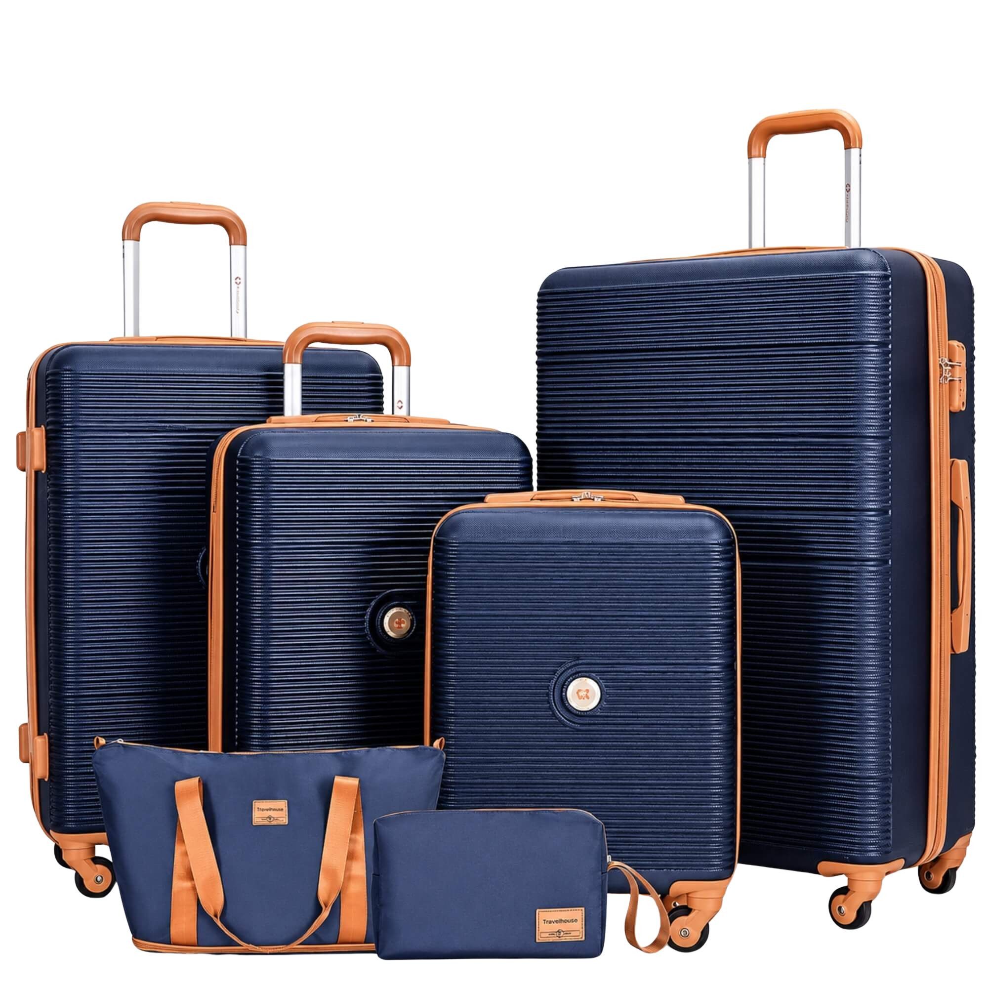 Travelhouse Trolleyset Bari, 4 Rollen, (Spar-Set, 6 tlg., Hartschalen Trolley-Set 6-teilig)