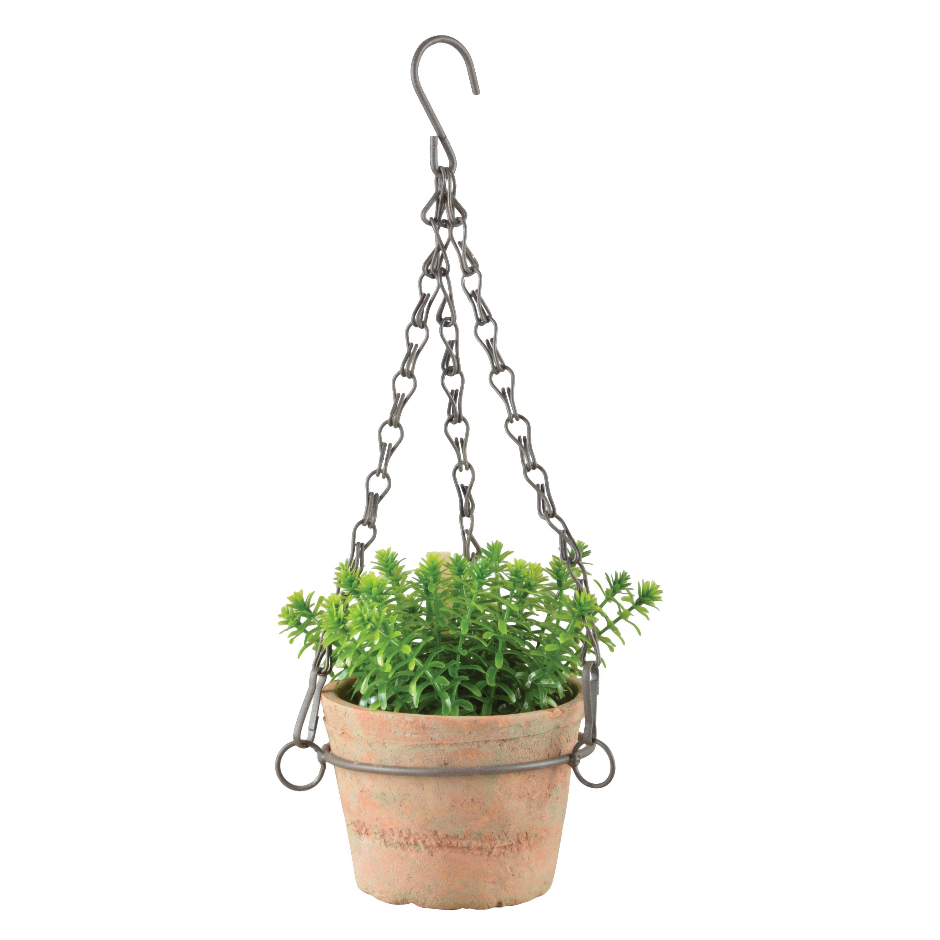 esschert design Blumenampel Hängetopf Terracotta Blumentopf hängend mit