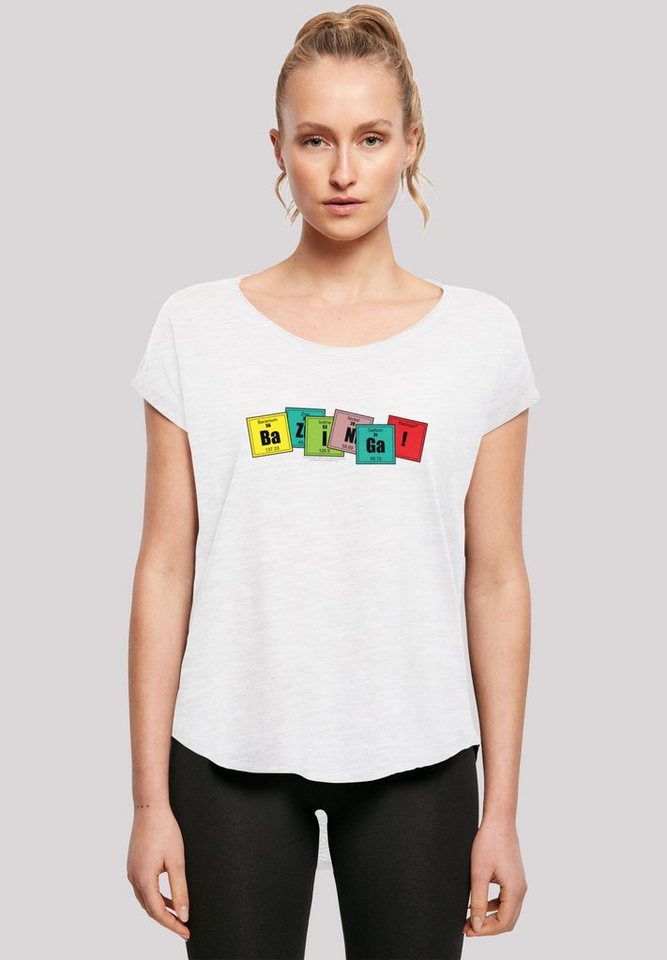 F4NT4STIC T-Shirt Big Bang Theory Bazinga Damen,Premium Merch,Lang,Longshirt ,Bedruckt, Sehr weicher Baumwollstoff mit hohem Tragekomfort