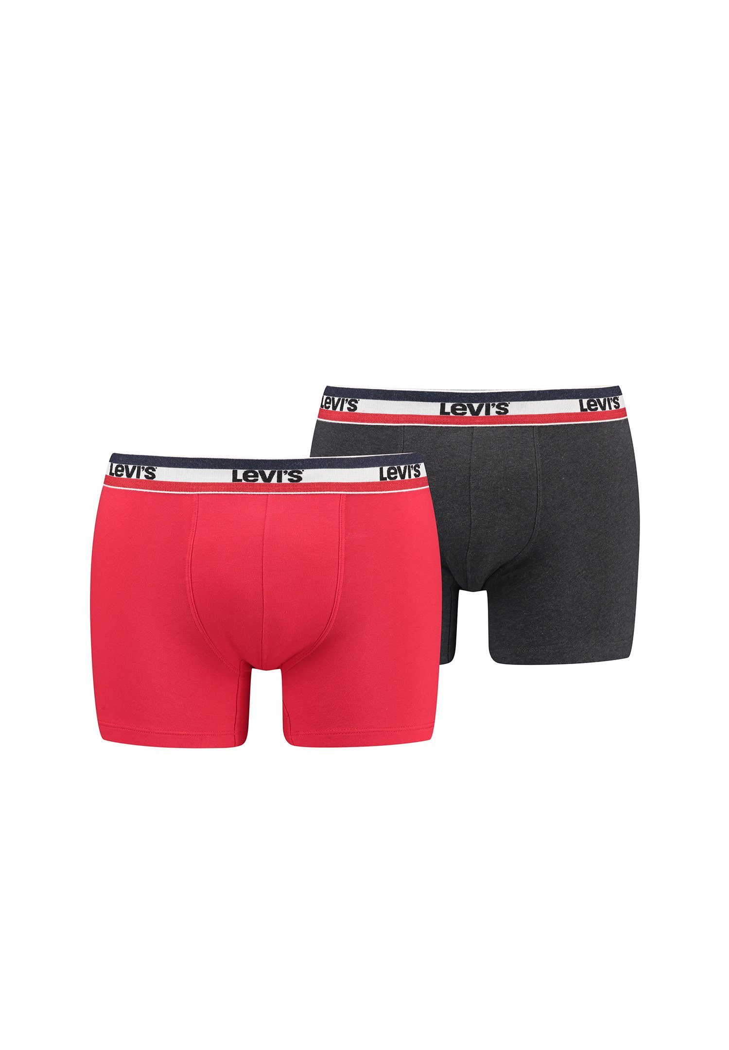 Levi's® Boxershorts MEN SPRTSWR LOGO 2er 2er-Pack) (Set, 2-St., Black ORGANIC Pack CO Red BRIEF BOXER 