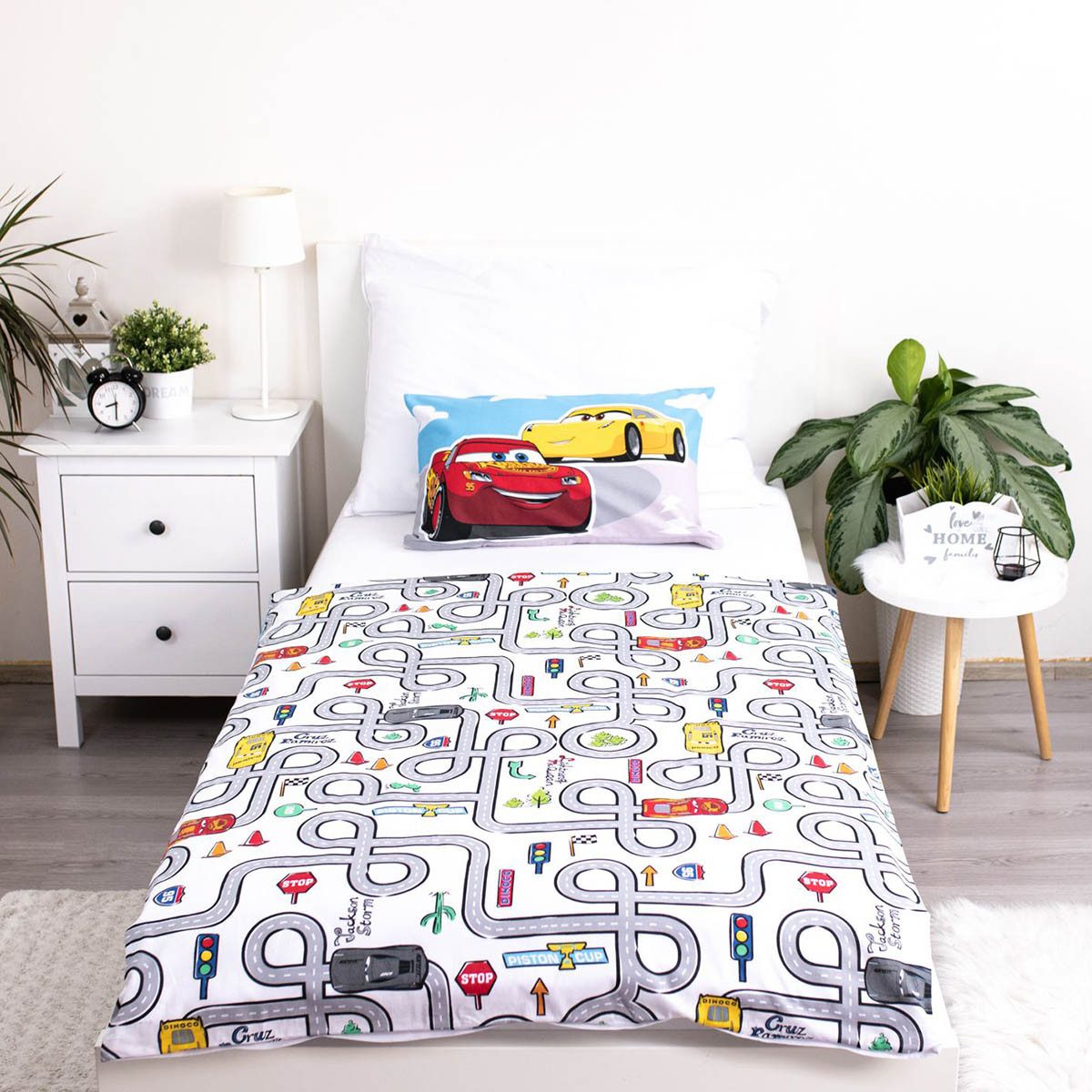 Jerry Fabrics Kinderbettwäsche Cars, Renforcé, 2 teilig
