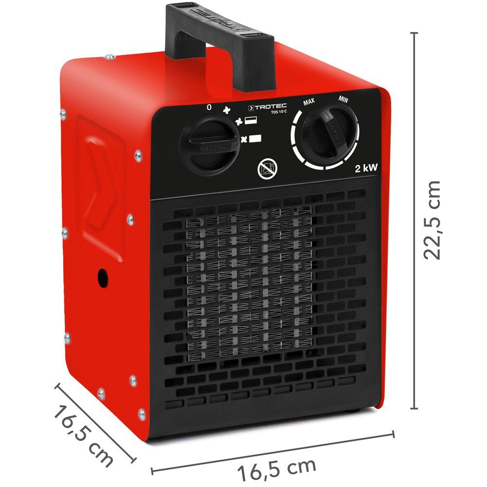 TROTEC Keramikheizlüfter TDS 10 C, 2000 W, inkl. Mehrstufen-Temperaturregel günstig online kaufen
