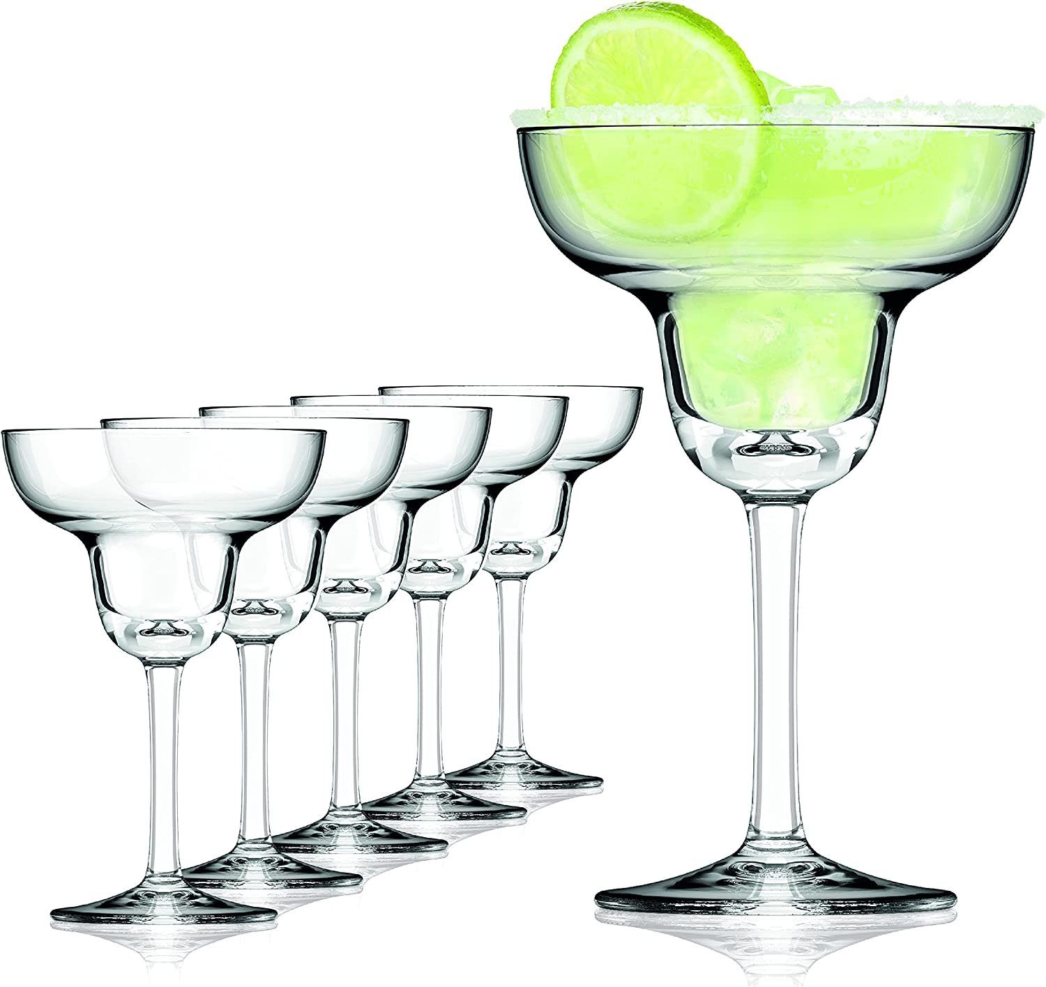 SAHM Gläser-Set Margarita Gläser 6er Set - 270ml Margarita Glas - Cocktailgläser, Sensorik Glas, 100% recycelbar