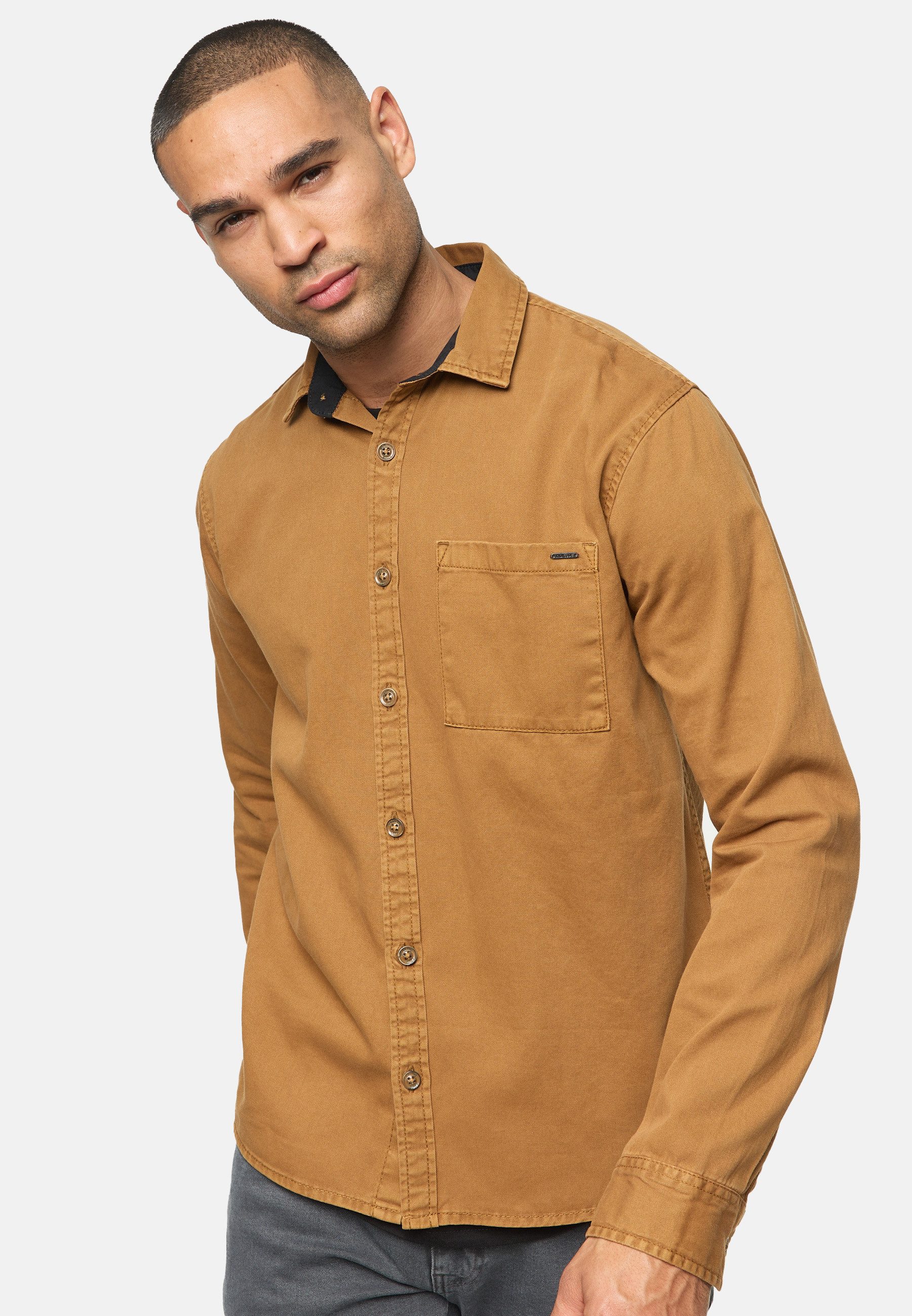 Indicode Langarmhemd Herren INBroidy Herrenhemd Langarm günstig online kaufen