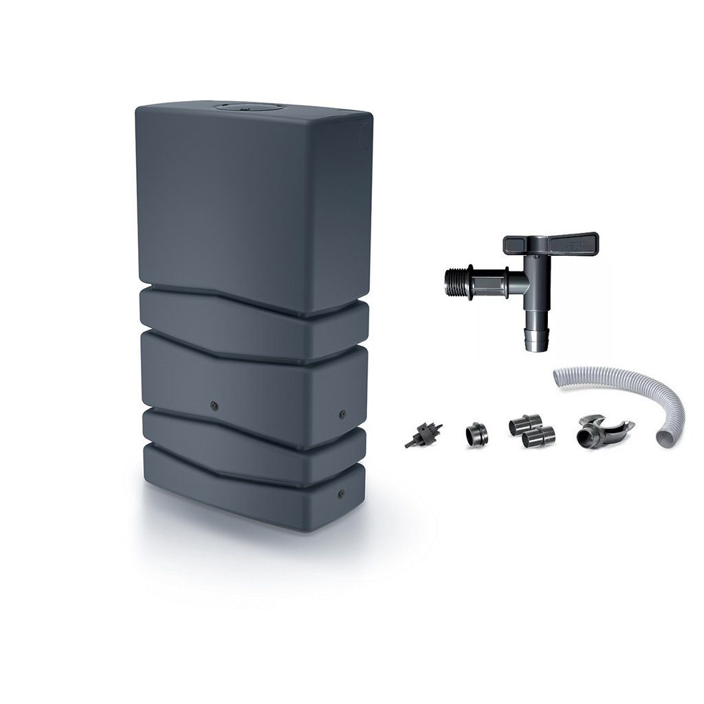 Kreher Regentonne XXL Wassertank "AQUA TOWER" 450 Liter in GLATTER