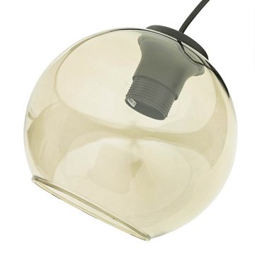 Licht-Erlebnisse Wandleuchte VINCENTE, ohne Leuchtmittel, Wandlampe Schwarz Metall Glas Kugel E27 Vintage Schlafzimmer