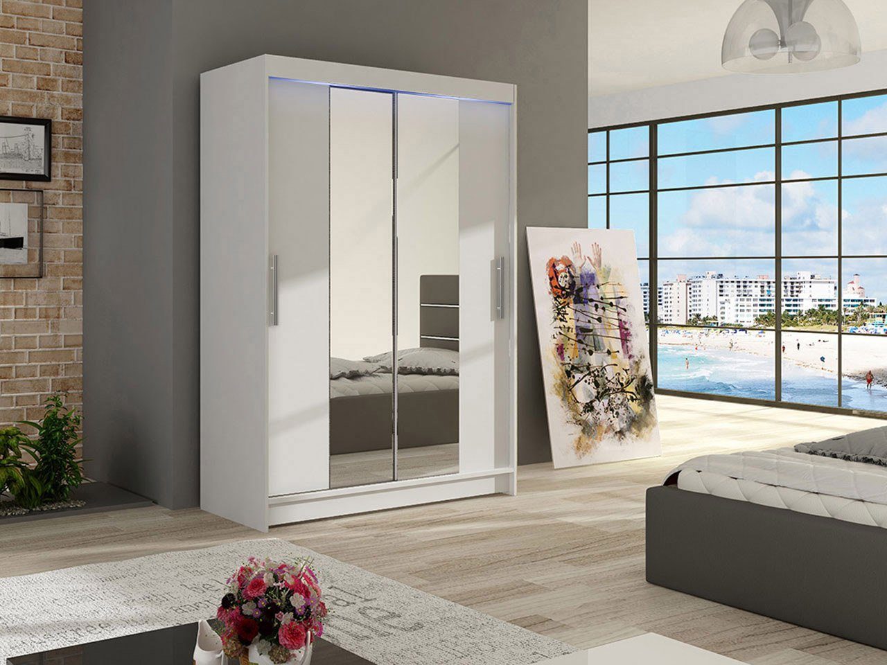 MIRJAN24 Kleiderschrank Miami II (mit Spiegel, günstig online kaufen