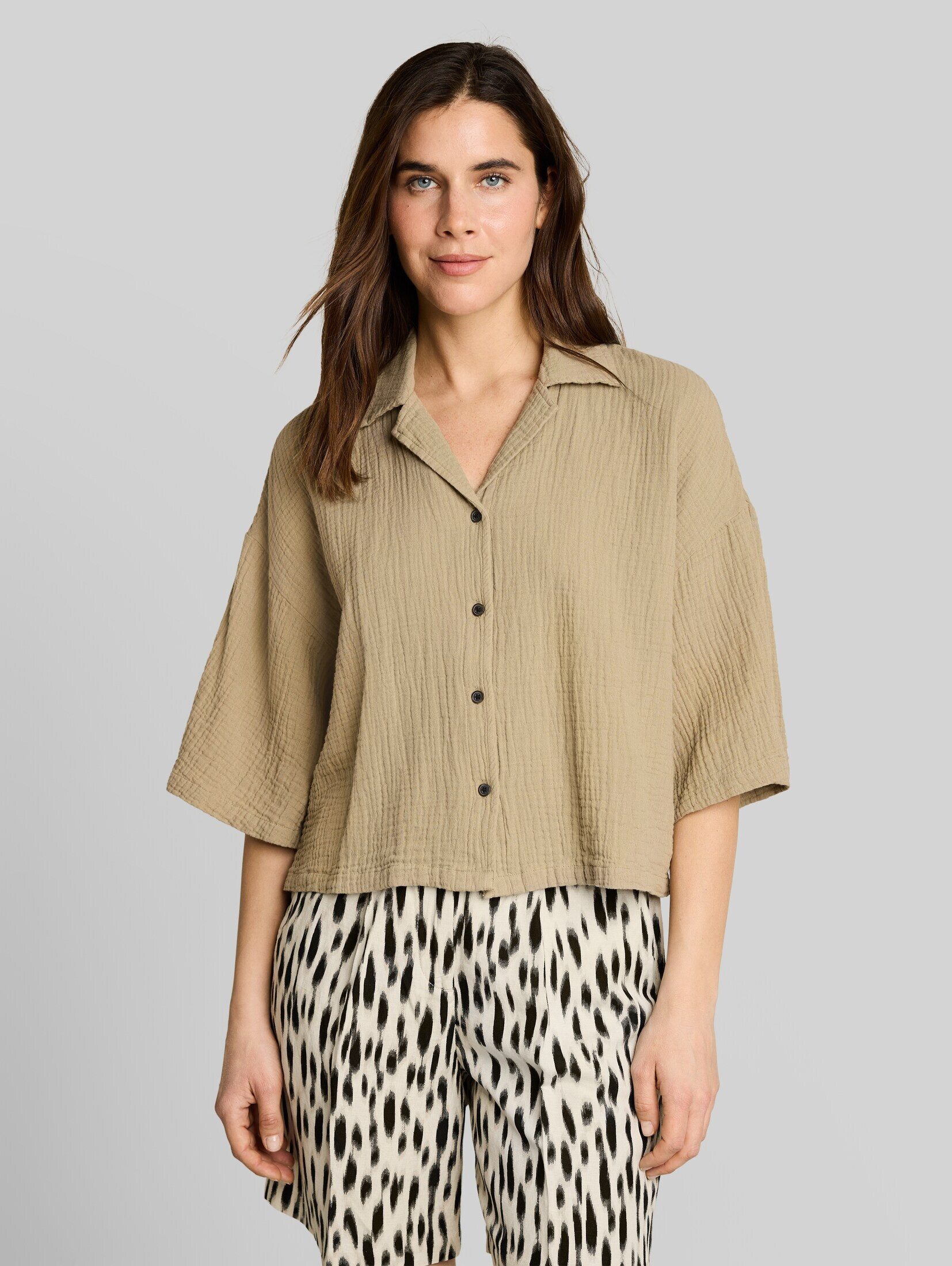 TOM TAILOR Langarmbluse Blusen & Shirts Oversize Musselin Bluse aus Baumwolle