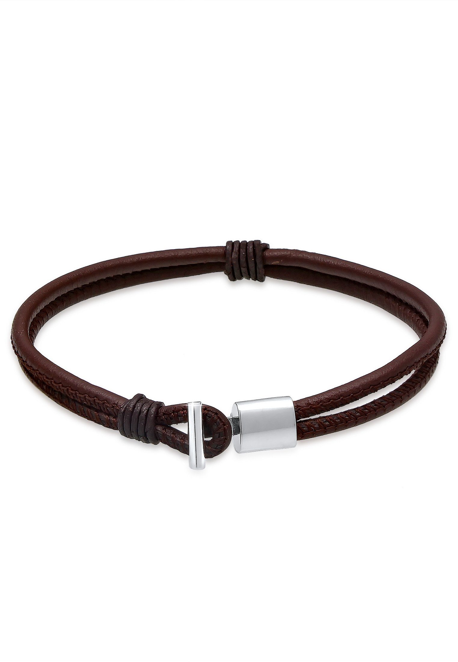 Kuzzoi Lederarmband Echtleder Knoten Haken T-Bone günstig online kaufen