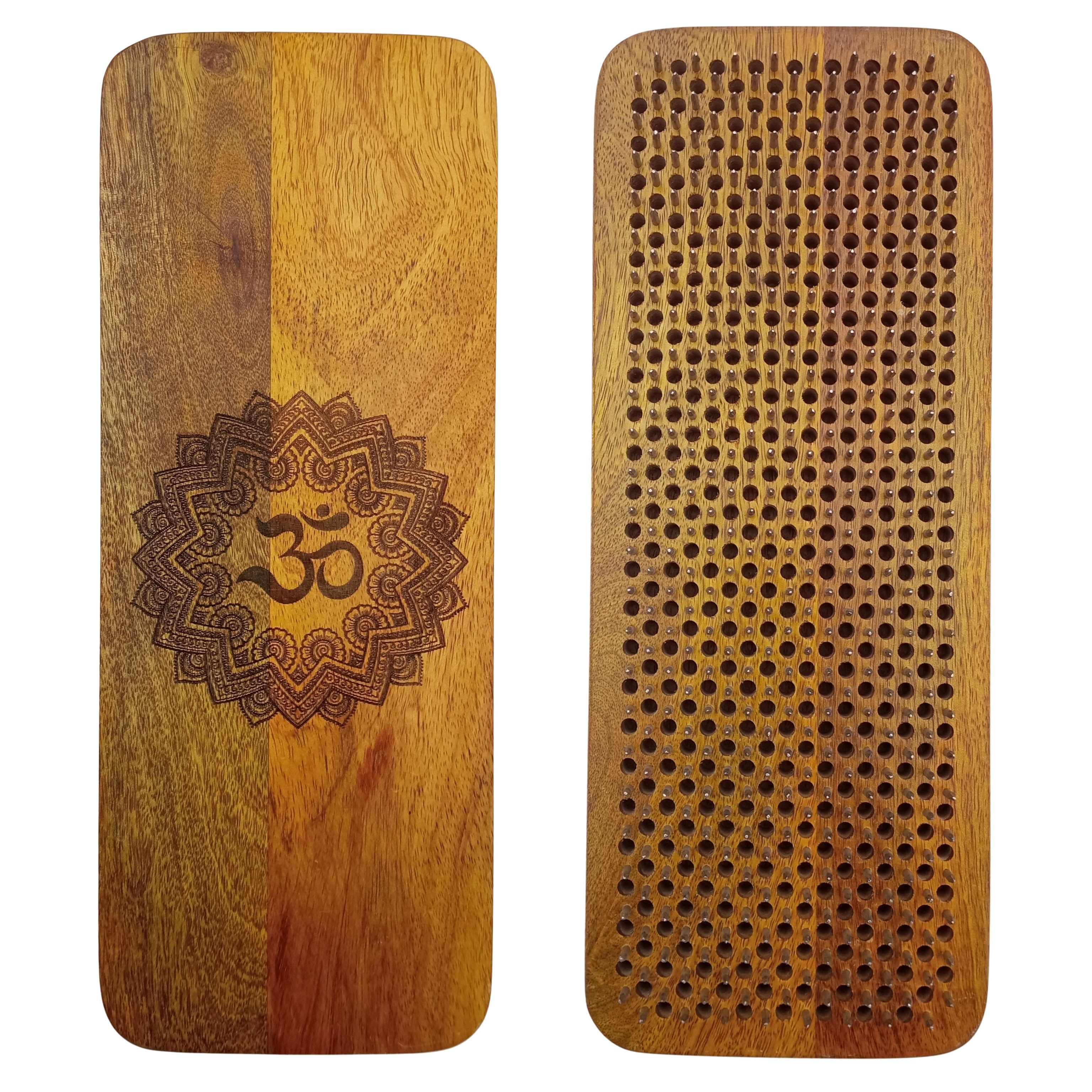 SattesGrün Yogablock Sadhu Board – handgefertigtes Nagelbrett in 4 Intensitäten, (8mm, 10mm, 12mm und 15mm), aus Mangoholz, für Yoga, Meditation & Entspannung
