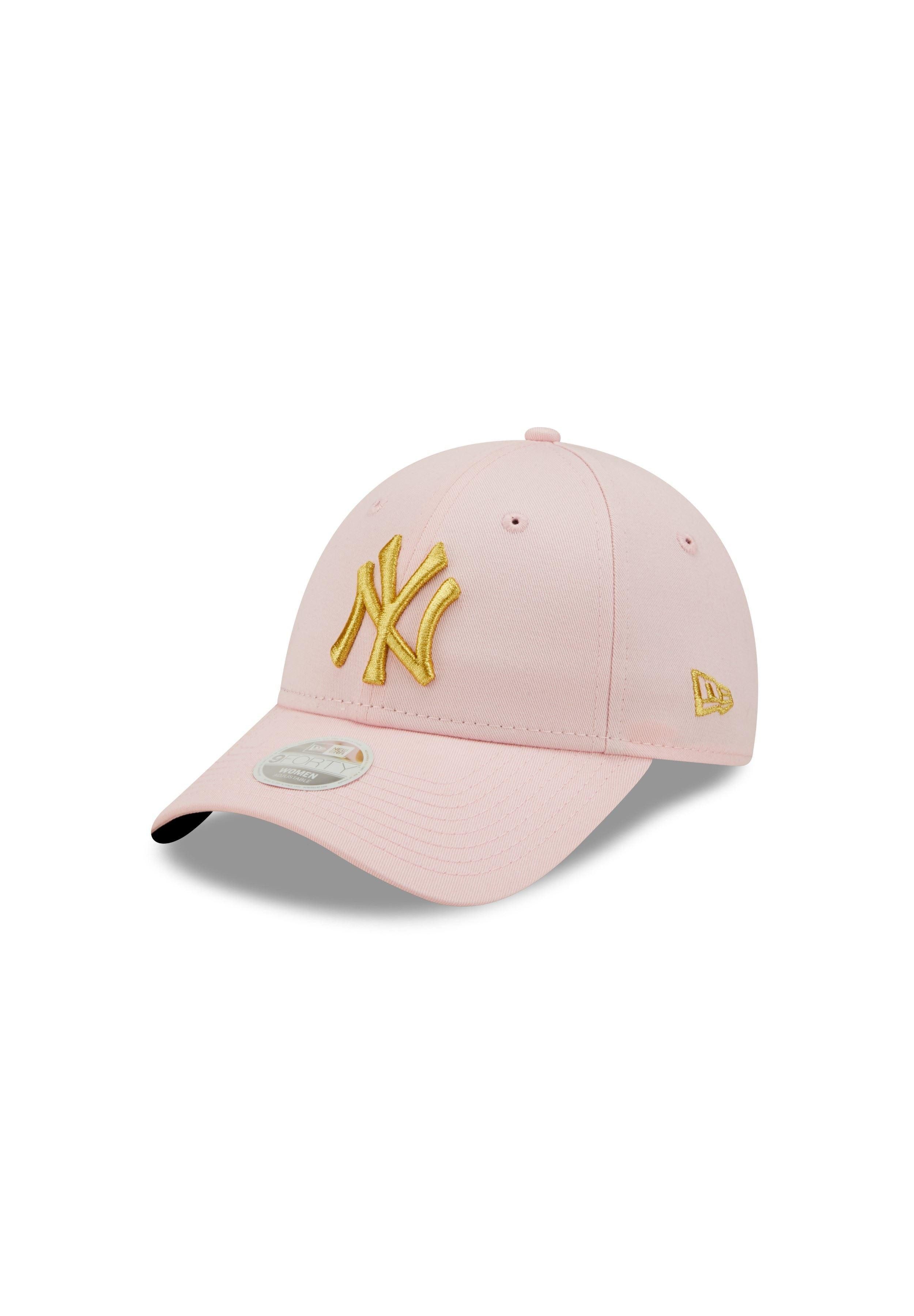 Baseball Cap New York Yankees Metallic Logo Pink 9Forty Adjustable Women Cap New Er