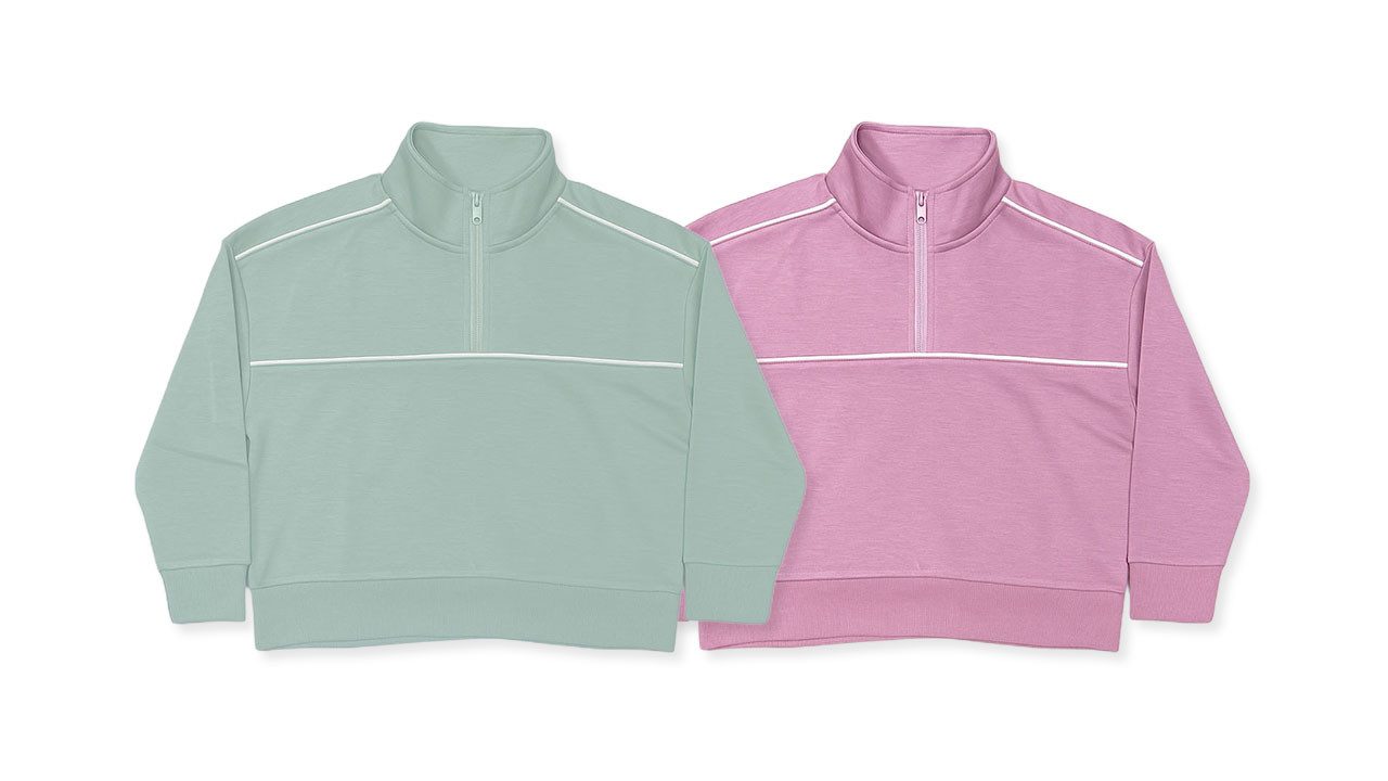 THREE OAKS Kapuzensweatshirt Mädchen Sweatshirt mit Reißverschluss – Scuba Pullover