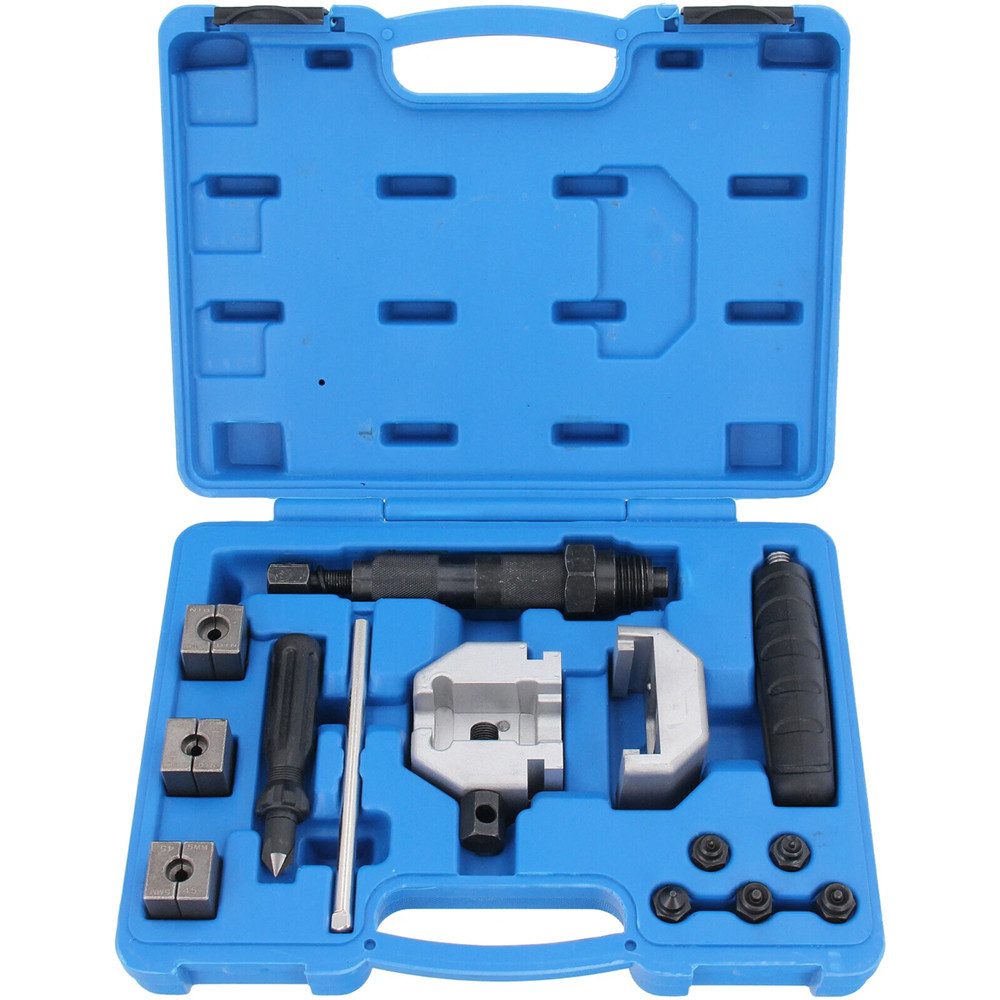 Hikity Bördelgerät Hydraulische Bördelmaschine Bremsleitungssatz 18tlg, (18-tlg)