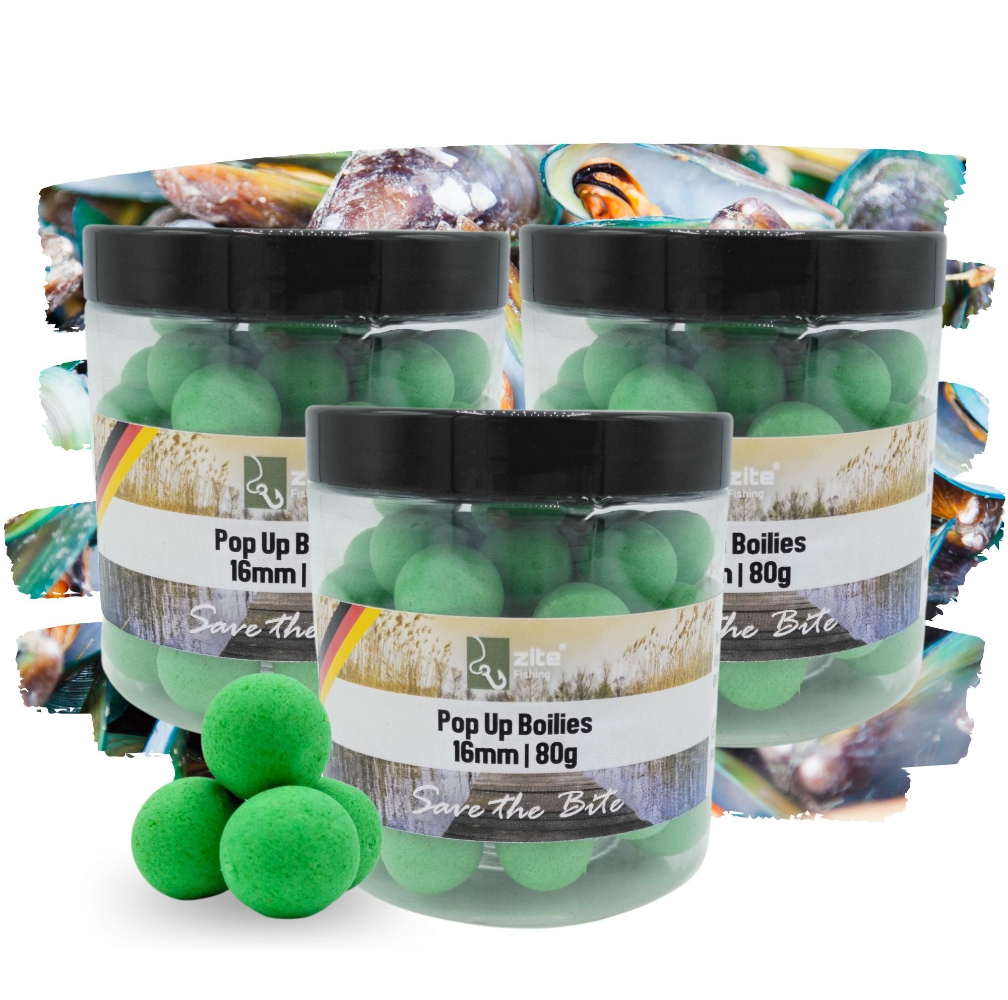 Kunstköder Pop Up Boilies 16 mm Set Amino Karpfenköder Hochfängige Aromen